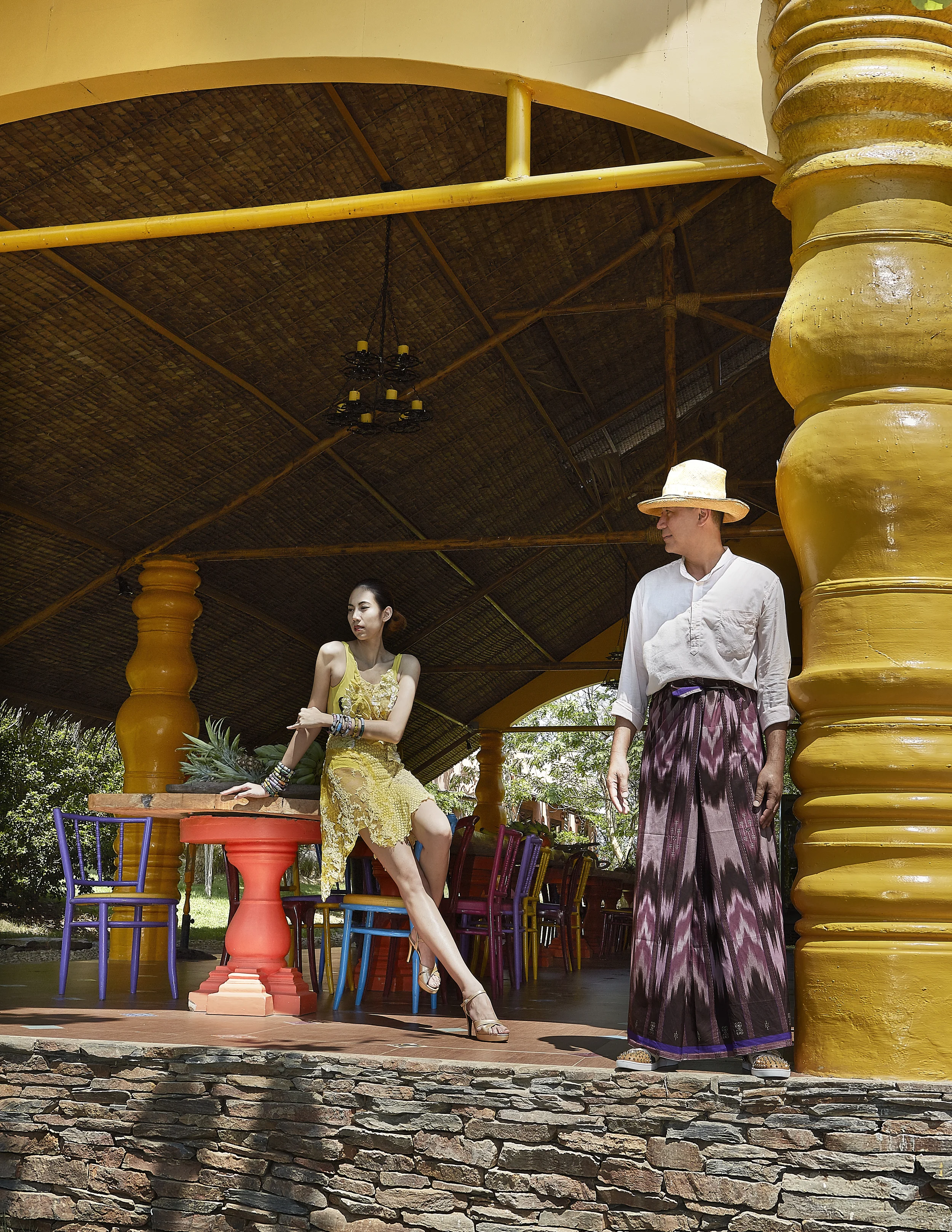 Resort Owner: Ton Khamnuansaeng Shoes: Christian LouboutinModel:Pornratsamee Pittayaratsopon @Inkaonk Dress: PRAVIT 081-620-0664