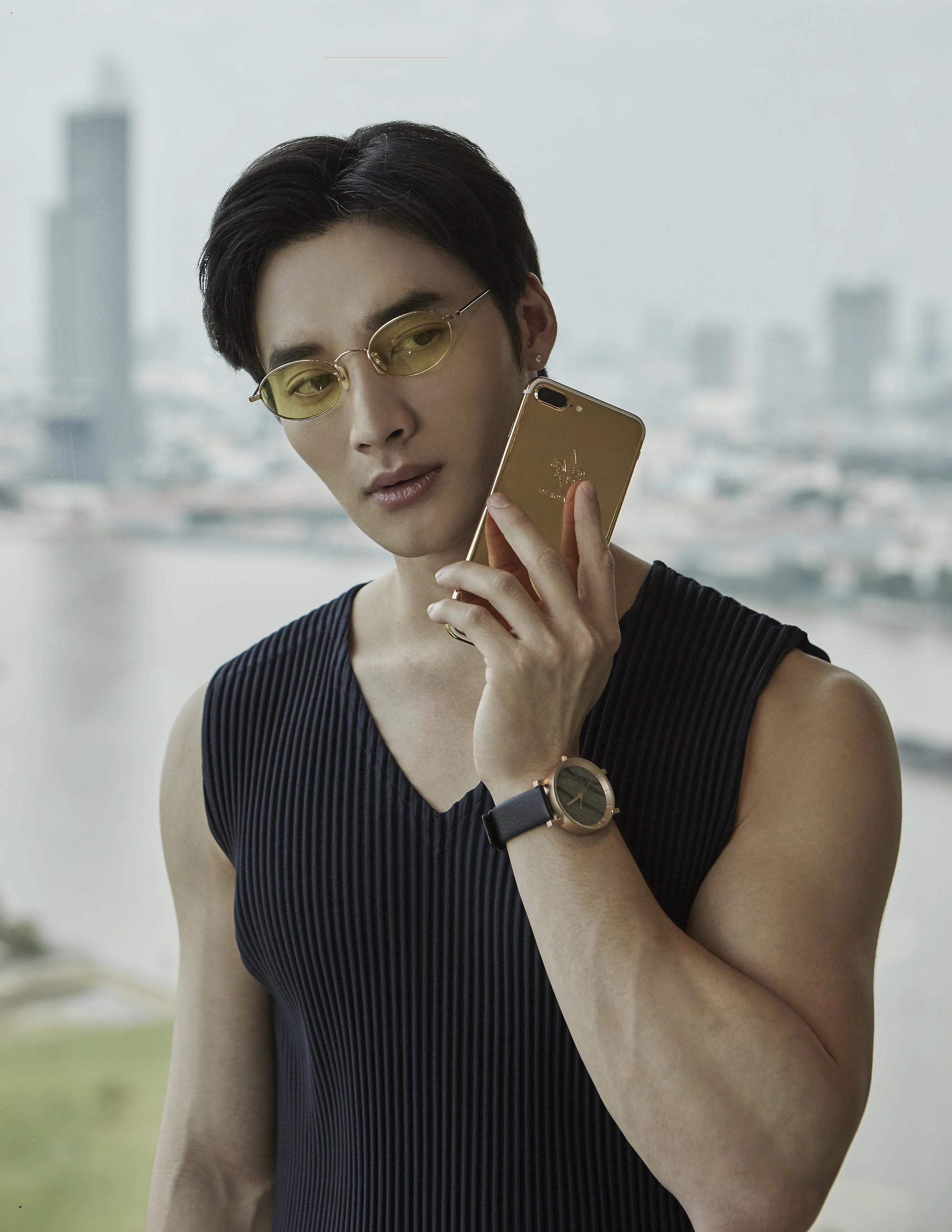 Top : Hommes Plisse Issey Miyake / Gold Mobile : De Royale / Watch : Forrest Eyeglasses : Boston Club -Optic Square + Central World 2f. zone-isatan T.02-6131030 + Central Eastville 2f. zone-plaza T.02-9604634-6 -Specs Republic + CentralEmbassy 2f. T.086-3024700 -Optic 2000 Silom Trinity Mall 3 silom soi 5. T.02-2315277 -SelvedgeWoek + Siam Square soi 2. T.02-6580486 -EYESMYTH + Siam Discovery M f. zone-HisLab T.081-8990078 + Siam Square Lido Theater 2f. rom 5-6 T.081-8990078 -GRIP Siam Square + Siam Square soi2. Under. Lido Theater T.081-7149928 -Shop Burgundy Dipper 8/76 Soi Labprao 23 Ratchadaphisek Road 30 Chankasem Chatuchak T.02-9382479 -Waltz Vision + K Village Shopping center. Room B101 T.02-6614088-9 + Siam Paragon 2f. Room 245 T.02-6109638 -THE GB STORE® +Room 89. 🚇MRT Chatuchak BKK Tue-Fri 3-8pm // Sat-Sun 1-8pm T.083-5464563 FB/Wechat : thegbstore -Bridders Optical + Unit 19. Metromall 🚇MRT Sukhumvit Klongtoei BKK T.083-0639623http://www.bridders.com/ POST FOOTER