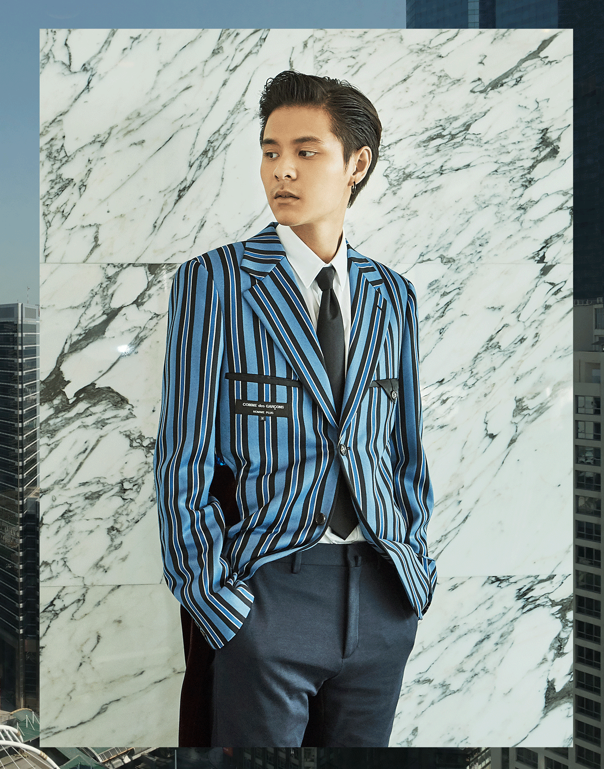 jacket : COMME des GARCONS / shirt and pants : ACNE studios