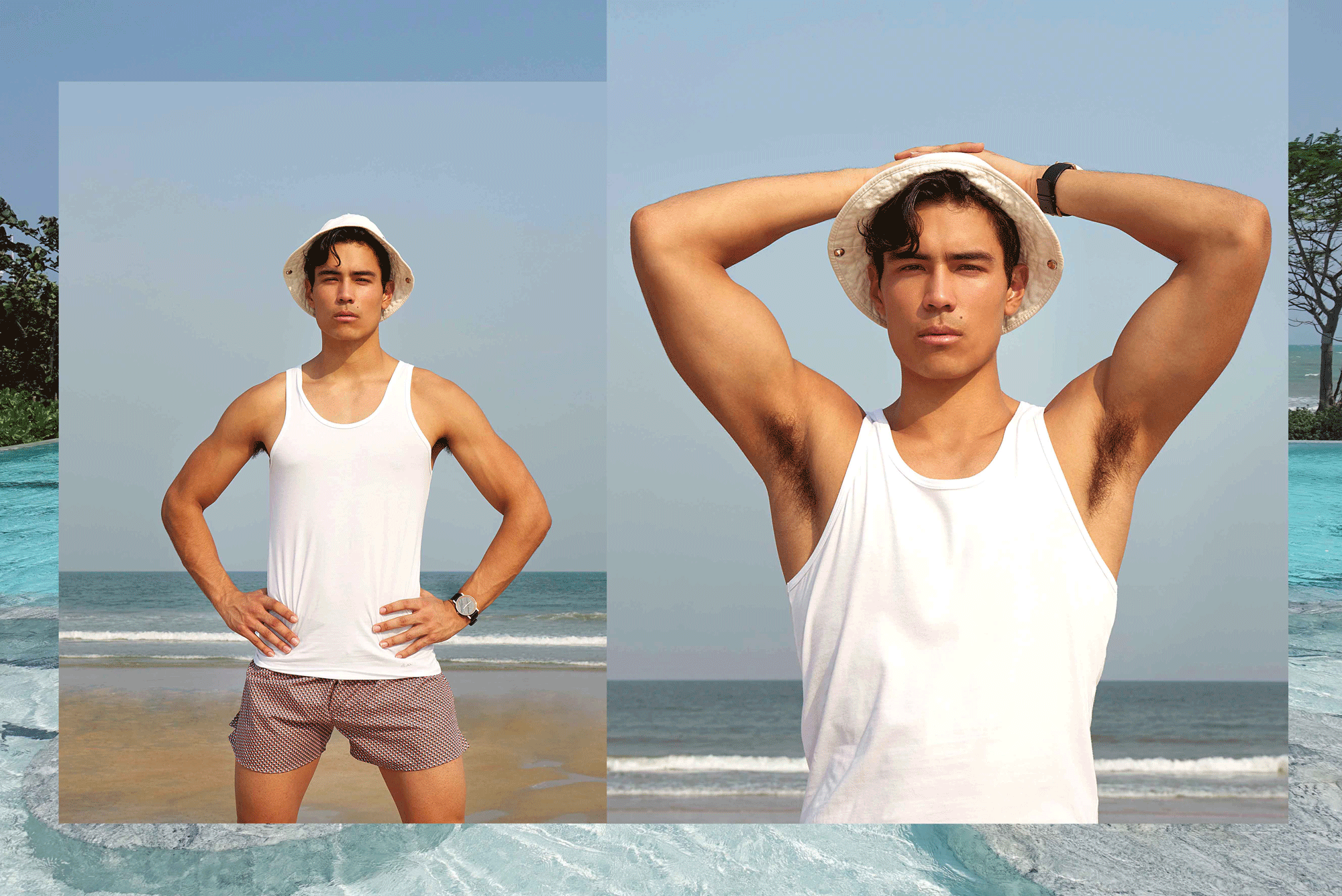 tank top & boxer shorts: JOCKEY