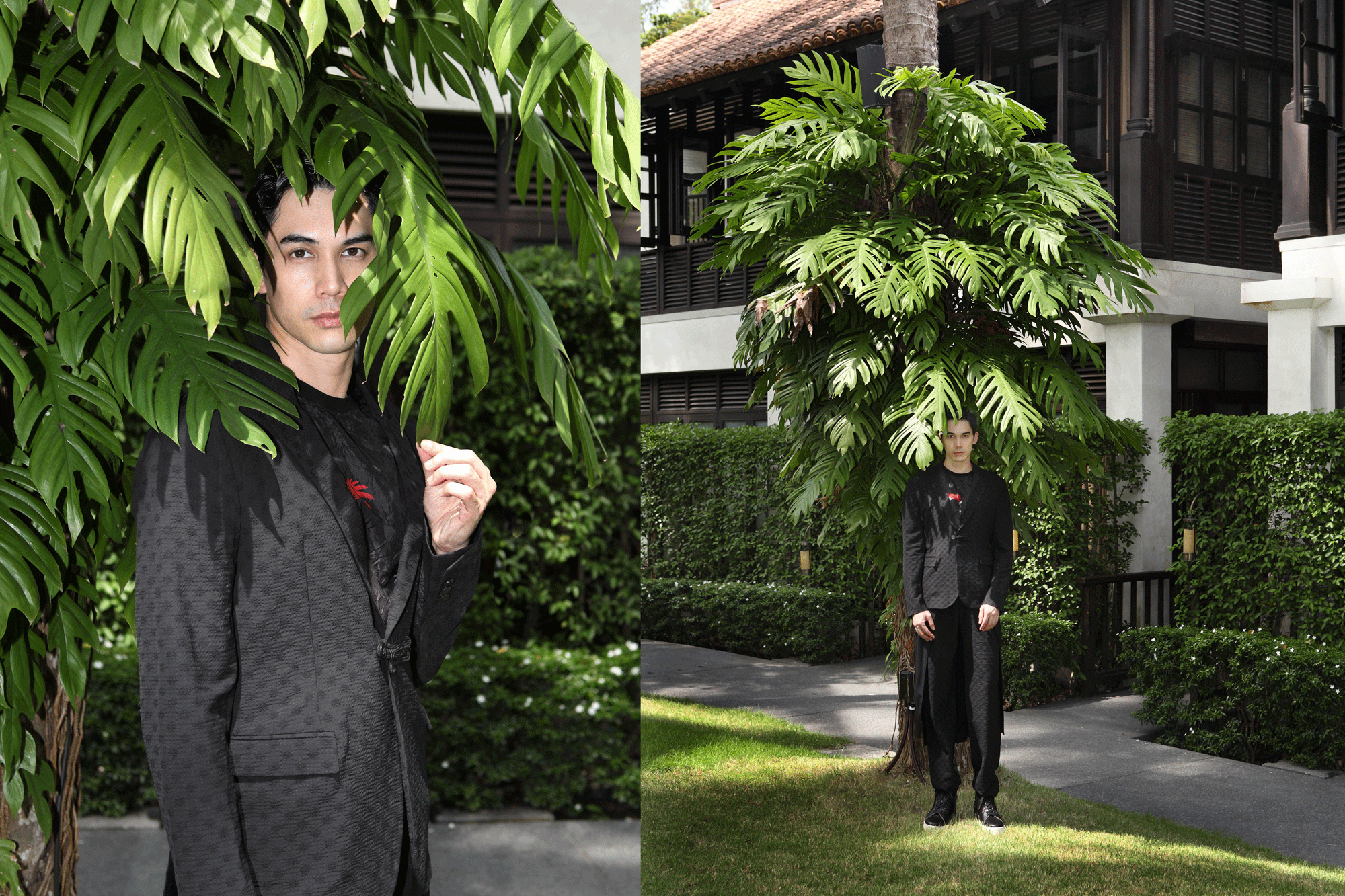 clothes : Emporio Armani / shoes : Christian Louboutin