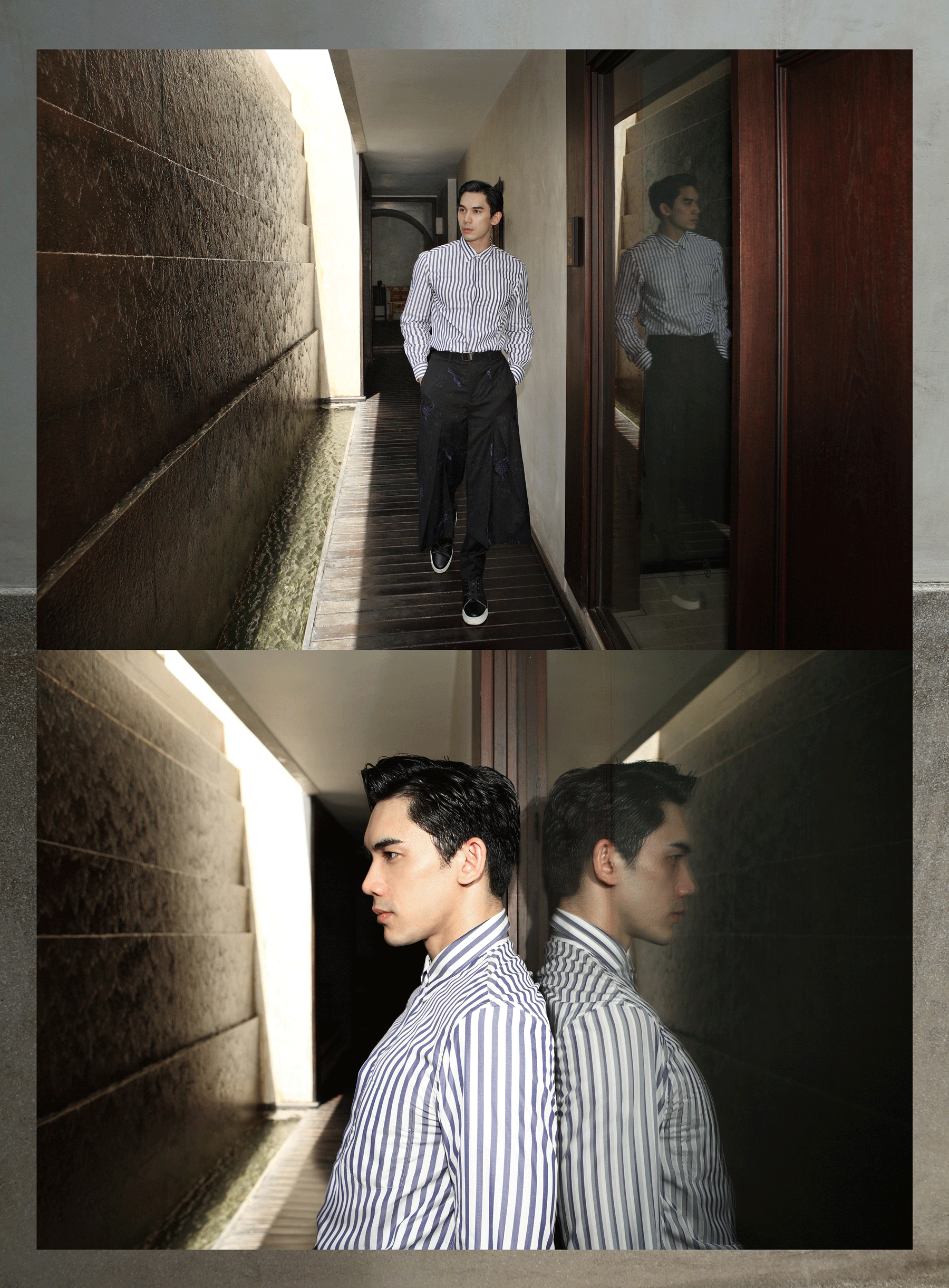 clothes : Emporio Armani / shoes : Christian Louboutin