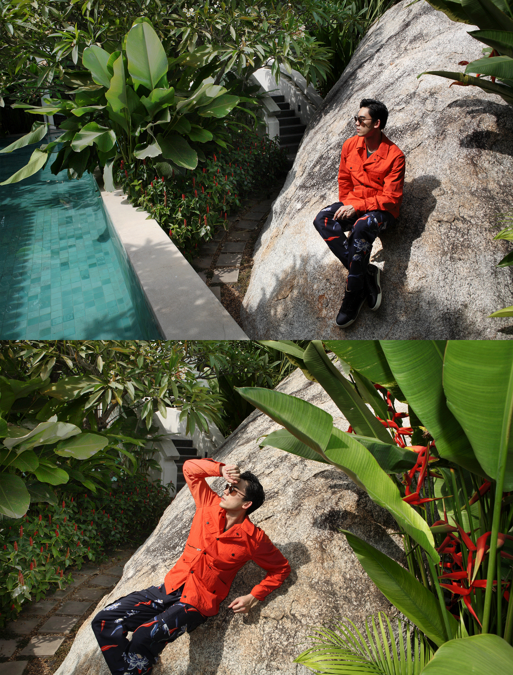 clothes : Paul Smith / shoes : Christian Louboutin / sunglasses : TAVAT