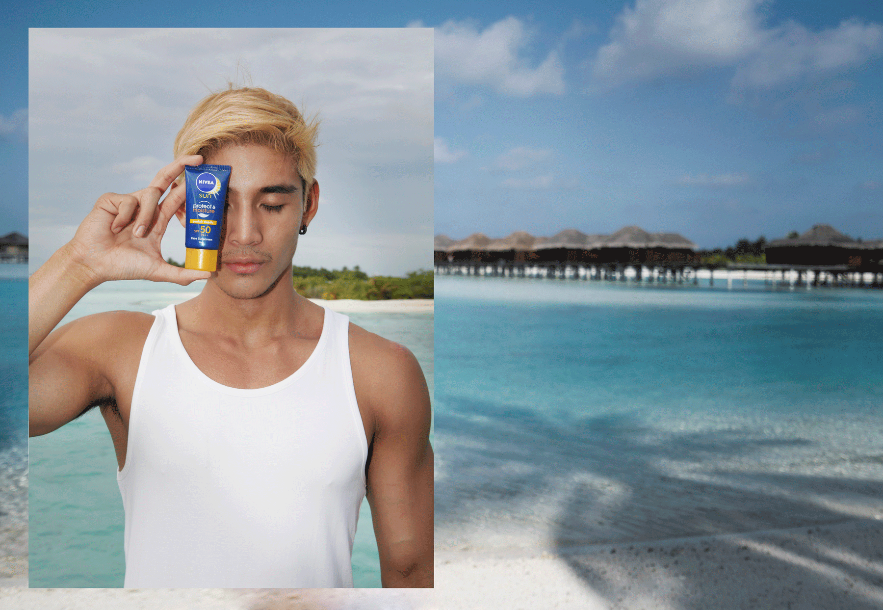 #ปกป้องเต็มที่ #Niveasun NIVEA Sun Protect & Moisture Face Sunscreen SPF50 PA++ / โลชั่นสำหรับผิวหน้า ป้องกันแสงแดด พร้อมให้ความชุ่มชื่นอิ่มน้ำกับผิวได้มากถึง 3 เท่า ช่วยปกป้องผิวจากรังสี UVA UVB ฟื้นบำรุงผิวจากแสงแดดด้วยวิตามิน อี และ มอยซ์เจอไรซิ่ง พาวเวอร์ถึง 10 ชนิด มั่นใจว่าผิวหน้าไม่ไหม้หลังออกแดด