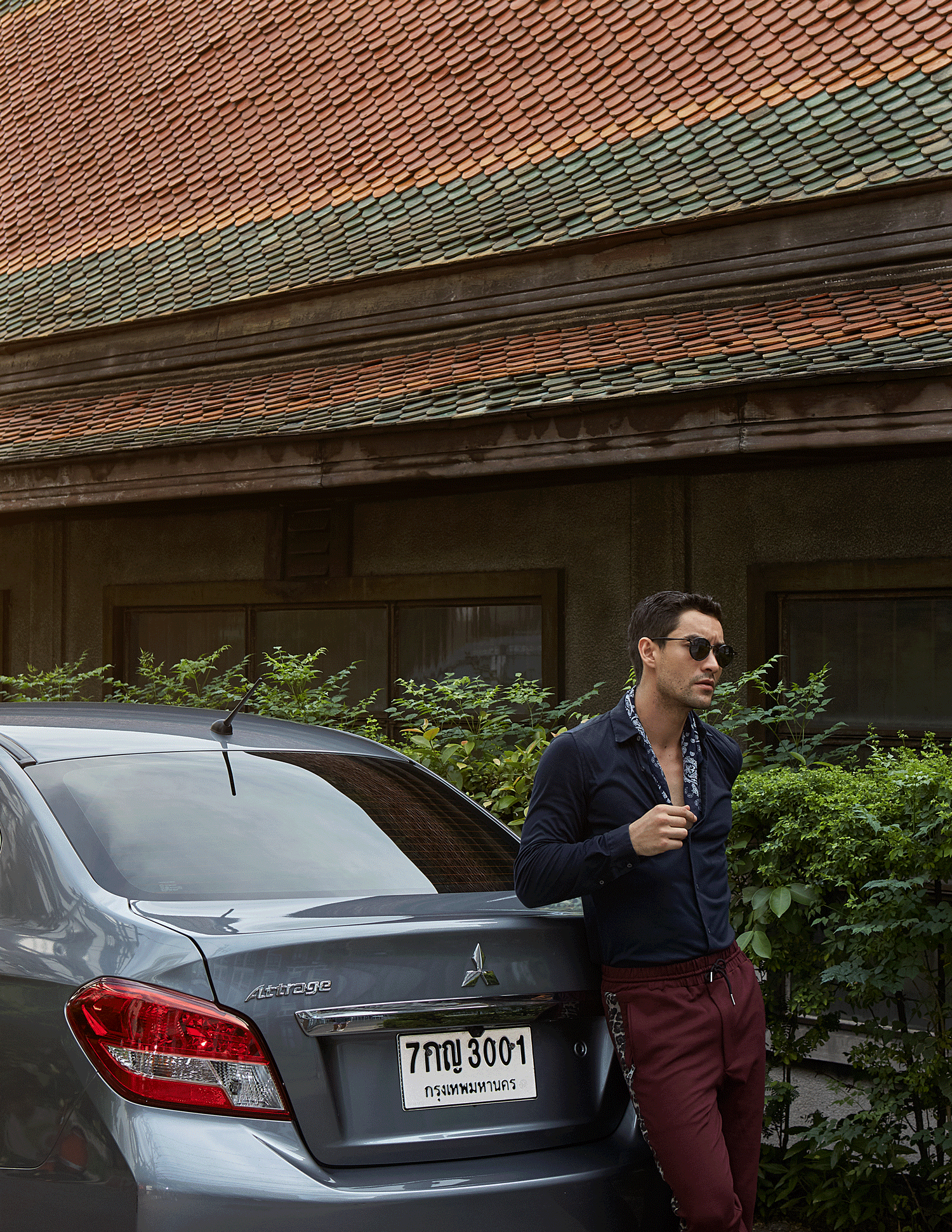 car : Mitsubishi NEW Attrage shirt : Jil Sander / pants : Theatre / sunglasses : TAVAT