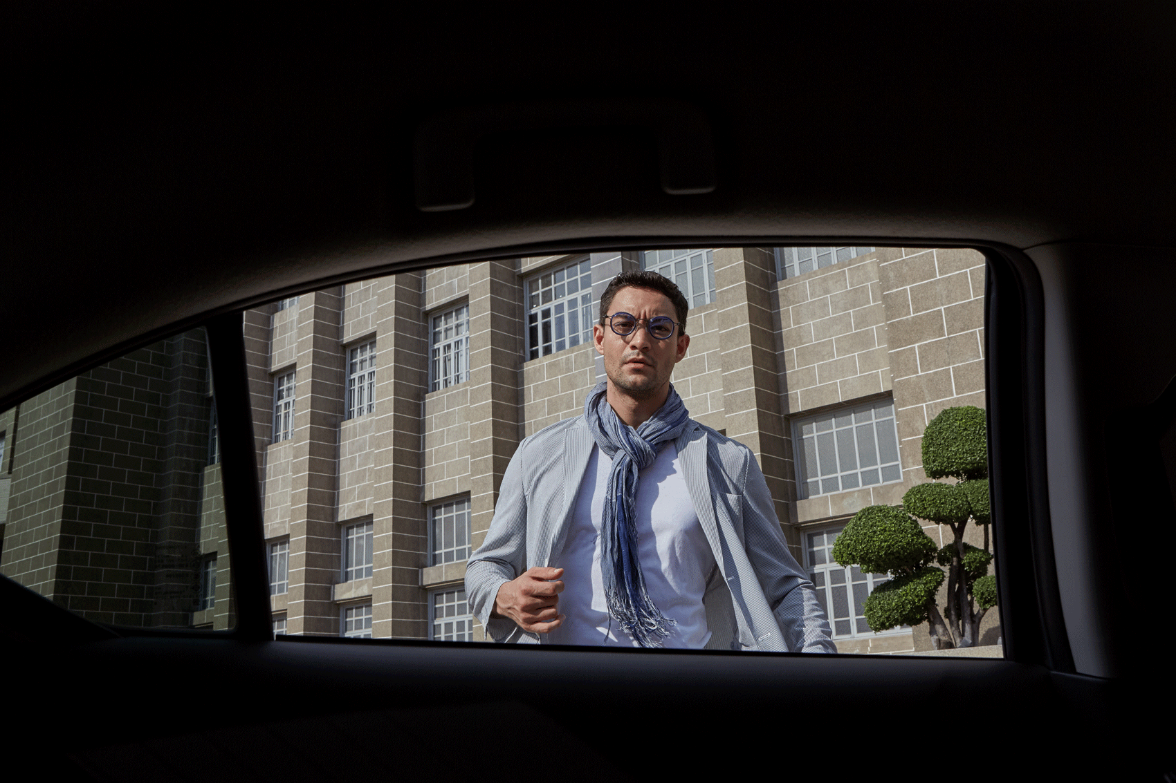 car : Mitsubishi NEW Attrage clothes : MUJI / eyeglasses : TAVAT
