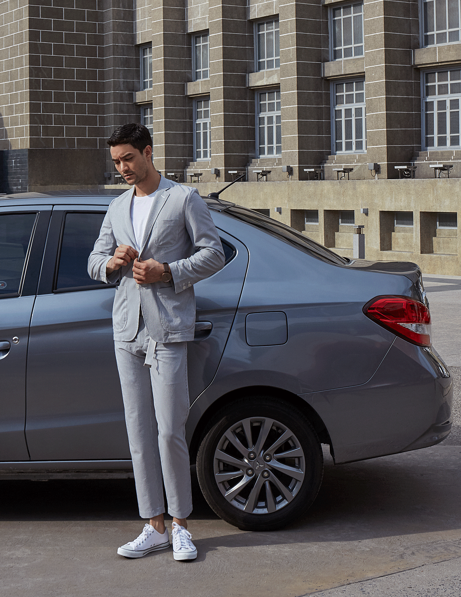 car : Mitsubishi NEW Attrage clothes : MUJI