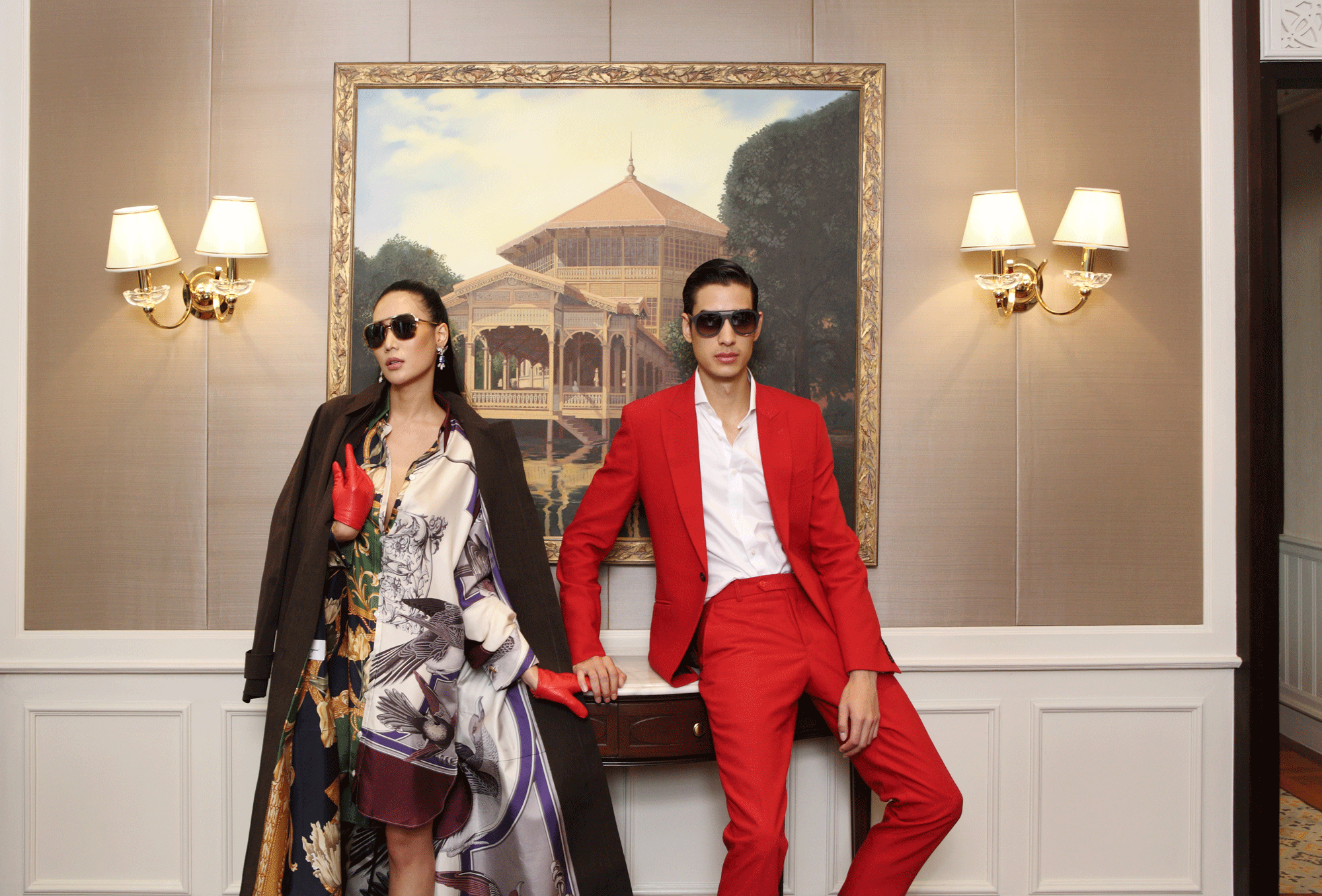 NING - clothes : Salvatore Ferragamo / sunglasses : Blake Kuwahara / earrings : 77th MARK - suit : Pinky Tailor / shirt :VVONSUGUNNASIL / sunglasses : Blake Kuwahara