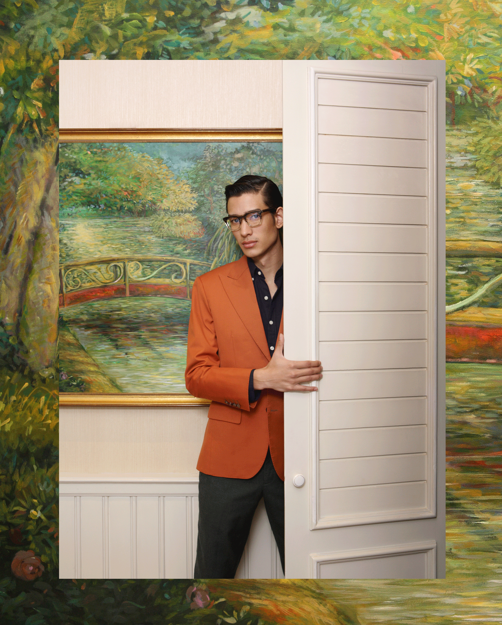 suit & pants : Pink Tailor / shirt : Royal Ivy Regatta / eyeglasses : Blake Kuwahara