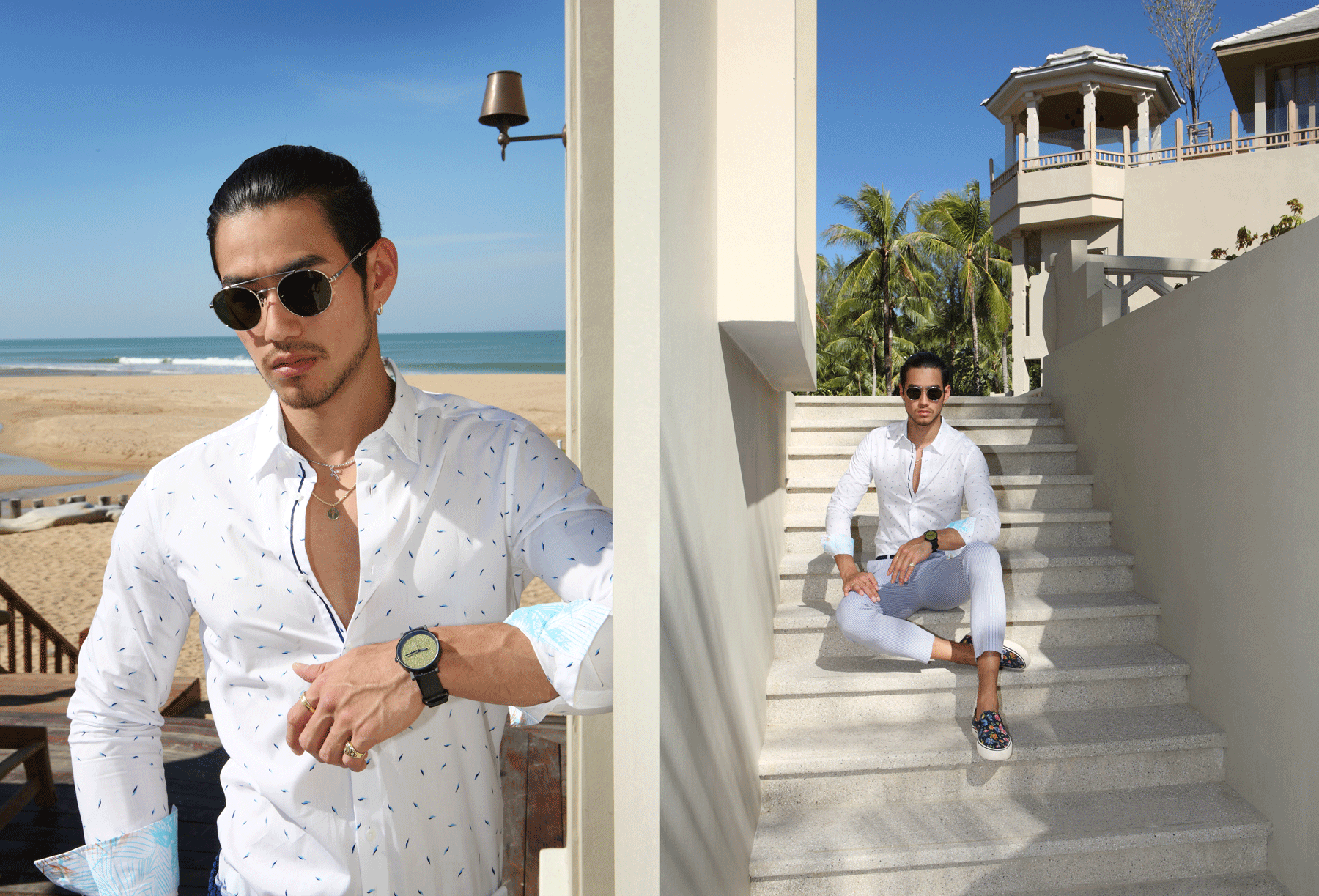 clothes : G2000 / sunglasses : TAVAT / watch : FORREST