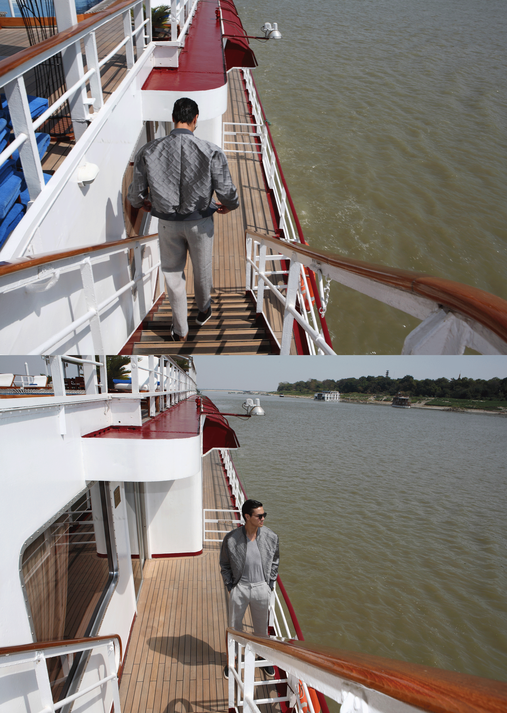 jacket & pants : Emporio Armani / tshirt : JOCKEY / sunglasses : SPEKTRE