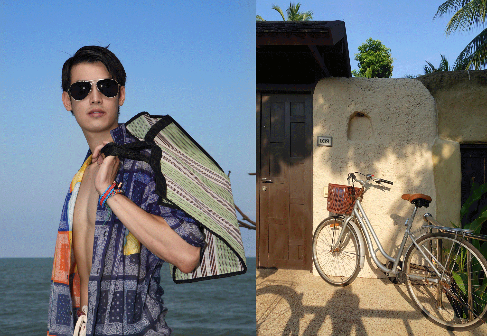 clothes : Leisure Projects / sunglasses : TAVAT / bad : red modeling