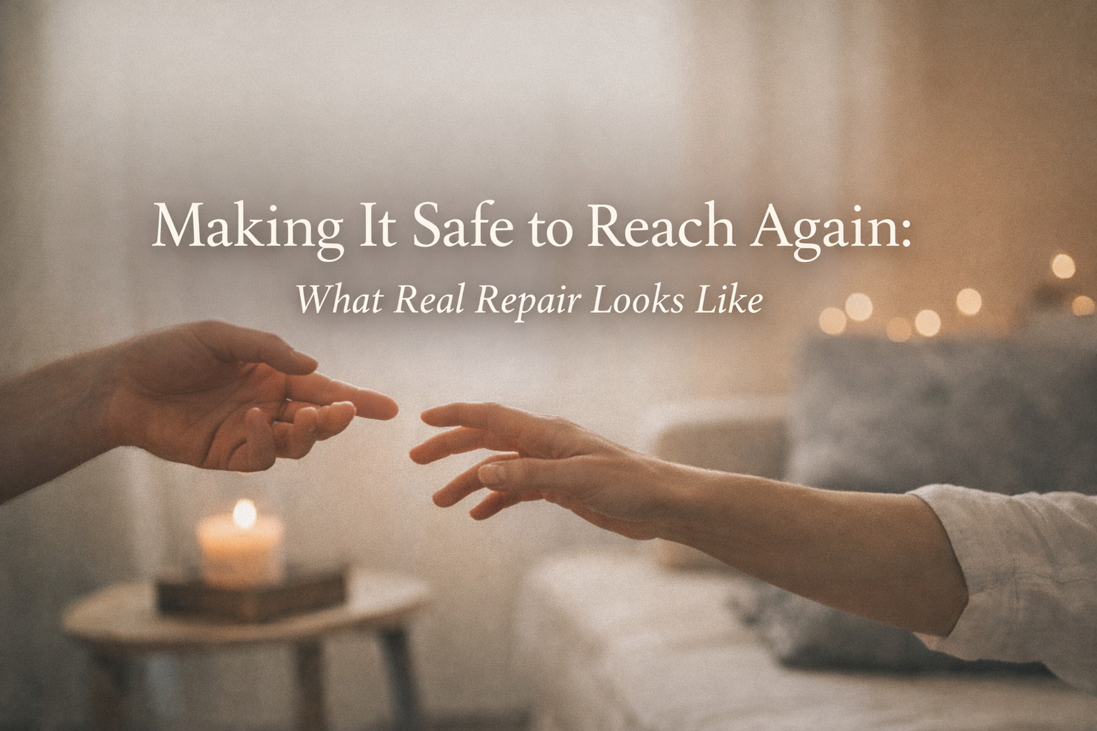 Making It Safe to Reach Again: What Real Repair Looks Like