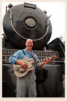 Jack in front of the Royal Hudson