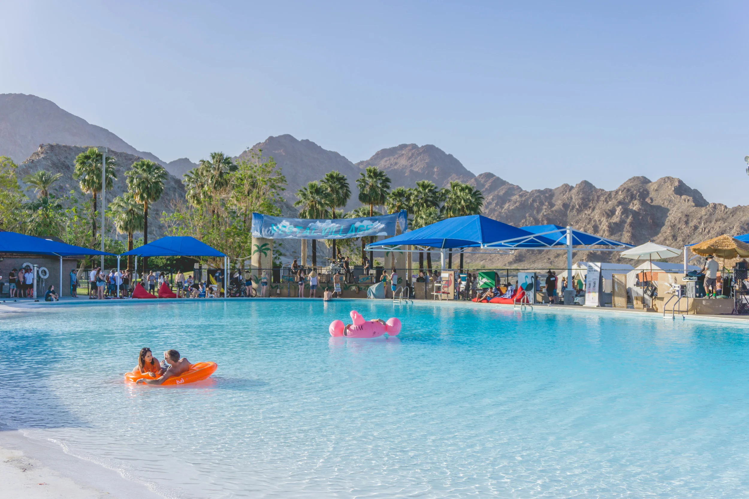 Coachella attendees abandoned their private lagoon around 4PM