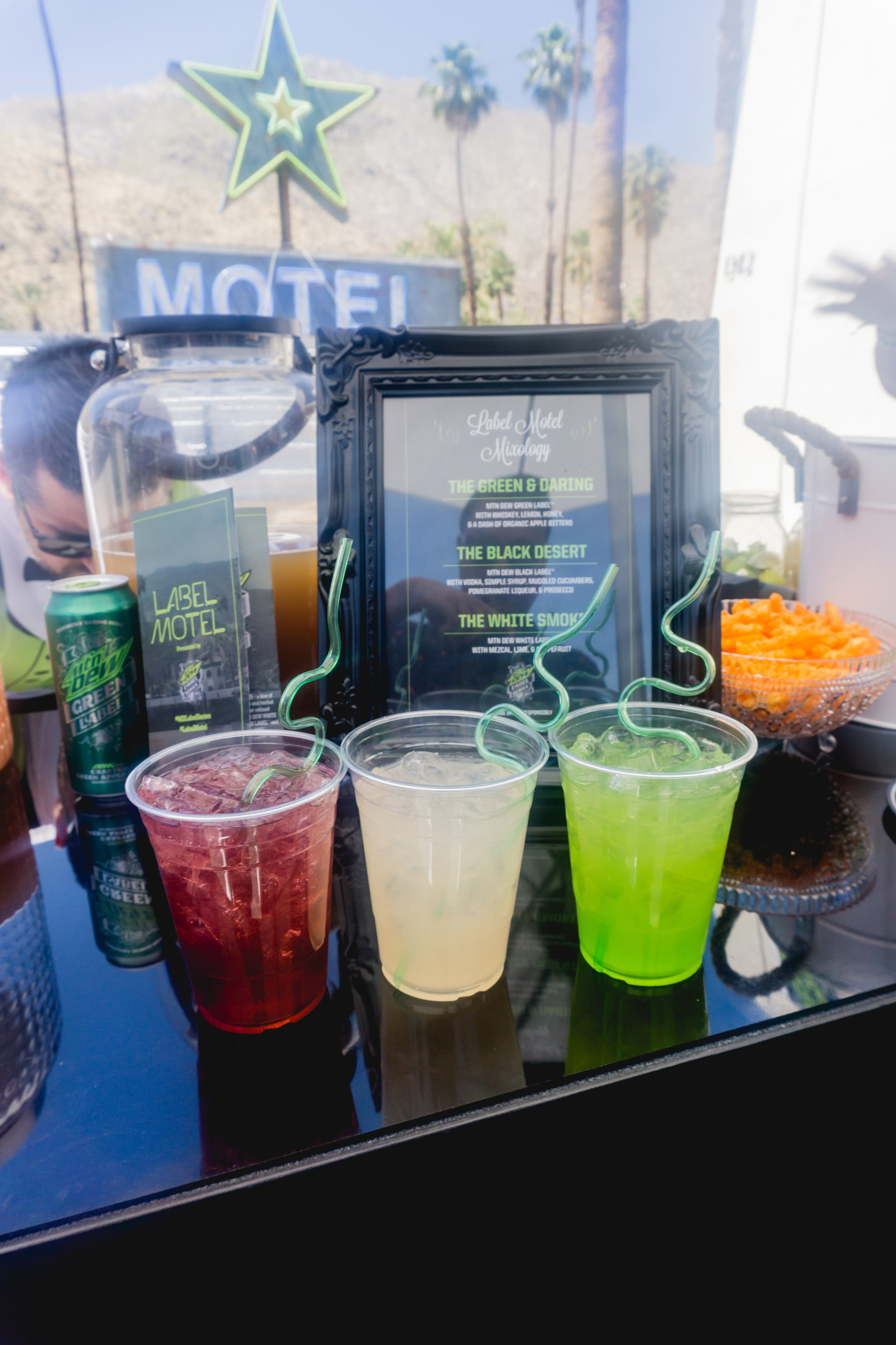 All cocktails and food were infused with Mountain Dew's new drinks. They were all tasty!