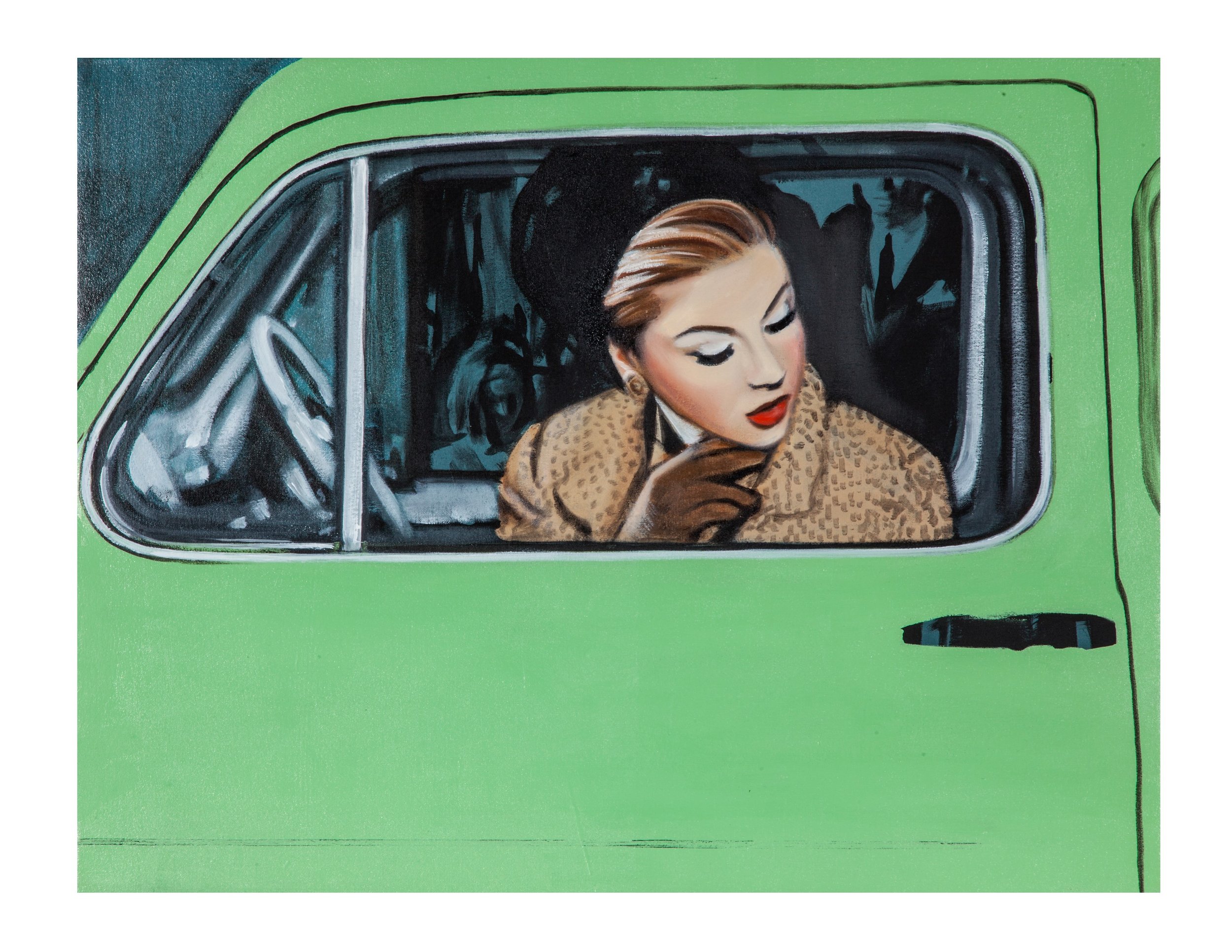   Looking Back,  2016  Oil and acrylic on canvas  24 x 30 inches 