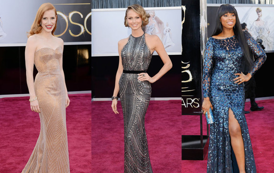 E! Online: Oscars Trend Alert! Jessica Chastain and Naomi Watts Shimmer in Sparkles