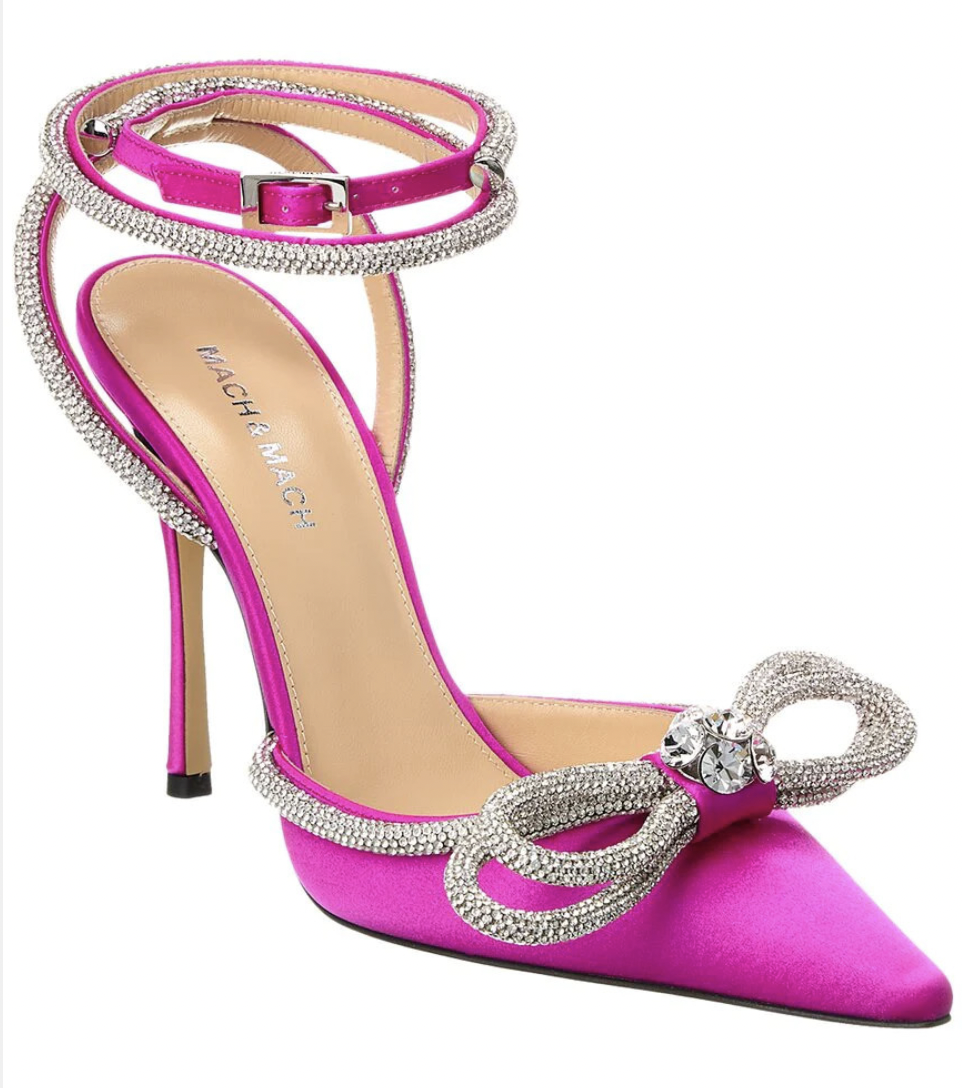 DOUBLE BOW SATIN PUMP // MACH & MACH