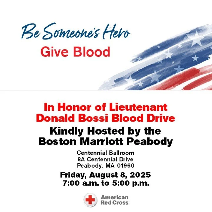 🩸Join a good cause this August and donate blood. Recommended by our Agent Yadi, and sponsored by the Red Cross this event takes place to honor Lieutenant Donald Bossi, and will help to support patients with various blood needs.
Friday, August 8th
