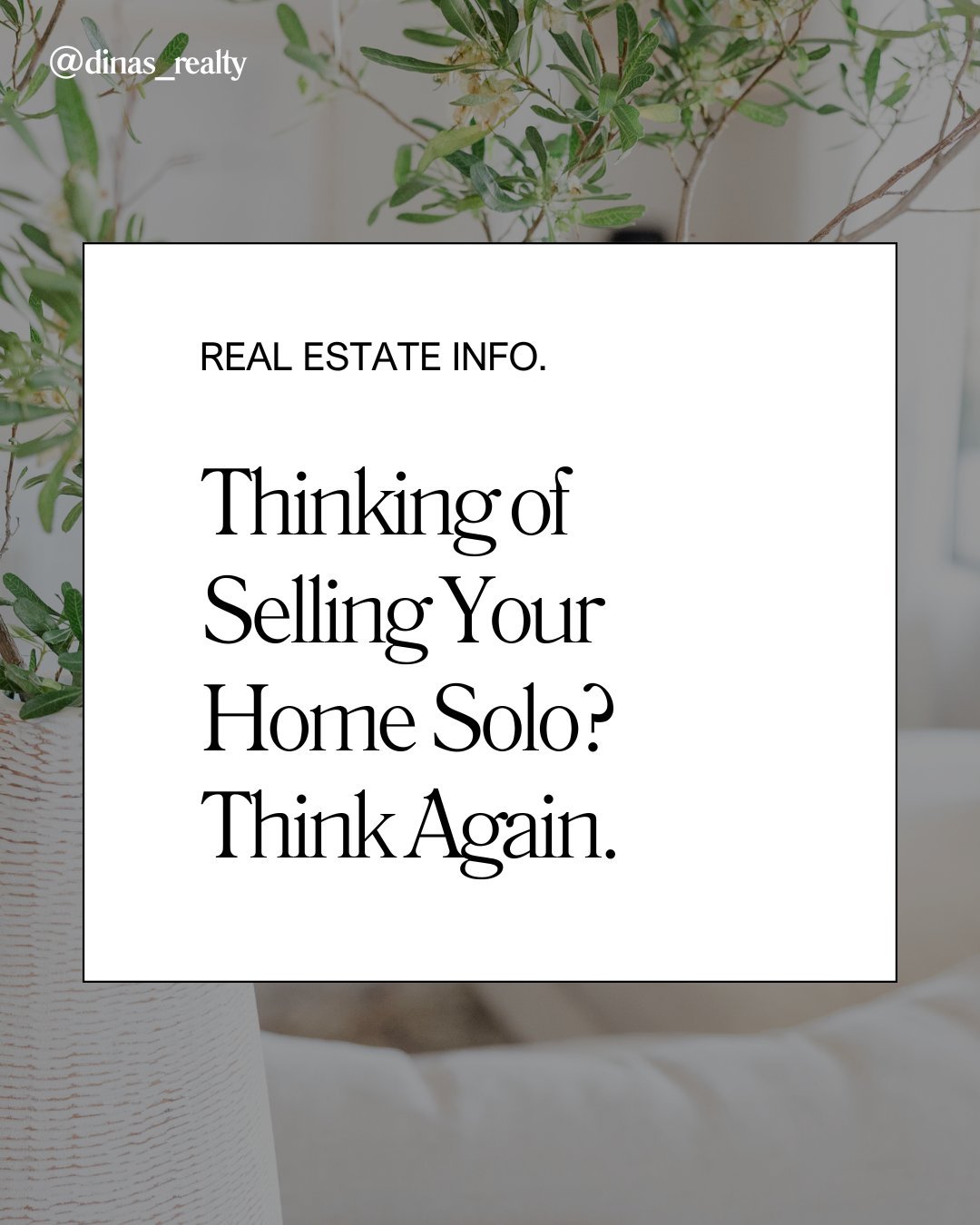 Thinking about selling your home on your own? 🏡 It may sound simple, but without the right strategy, you could leave money on the table. Let Dina’s Realty handle the details so you can focus on your next chapter stress-free.
#DinasRealty #Sel
