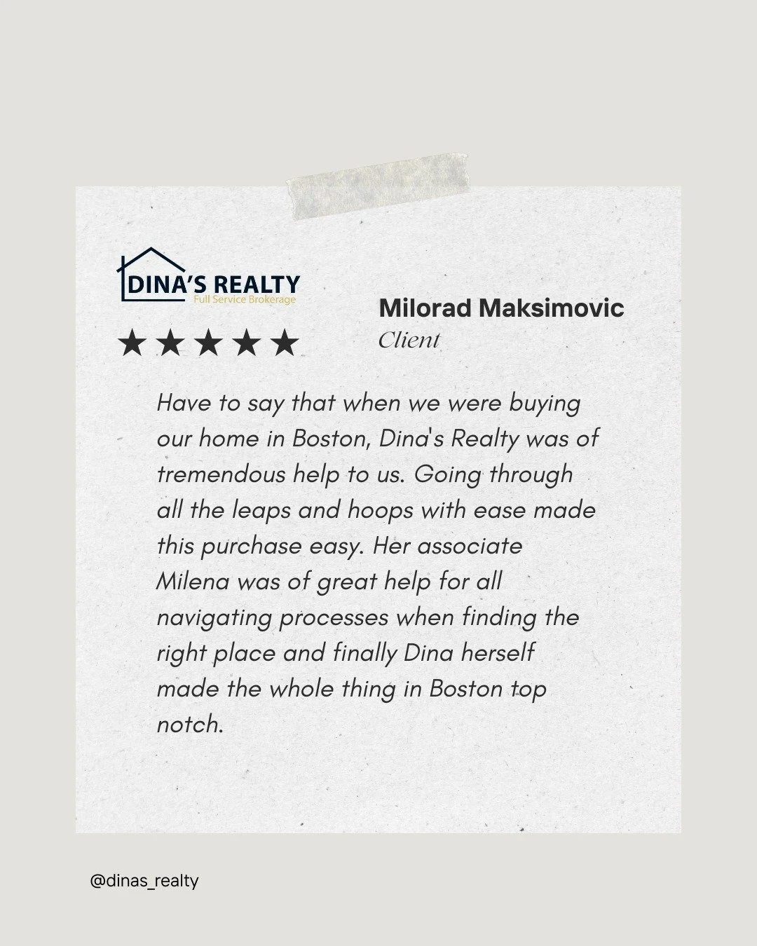 ⭐ Grateful for the trust our clients place in us!

To read more about the clients we have assisted in the home buying process visit our website, link in bio. Or contact us to see how we can assist you!

#ClientLove #HappyClients #BostonRealtor #Dinas