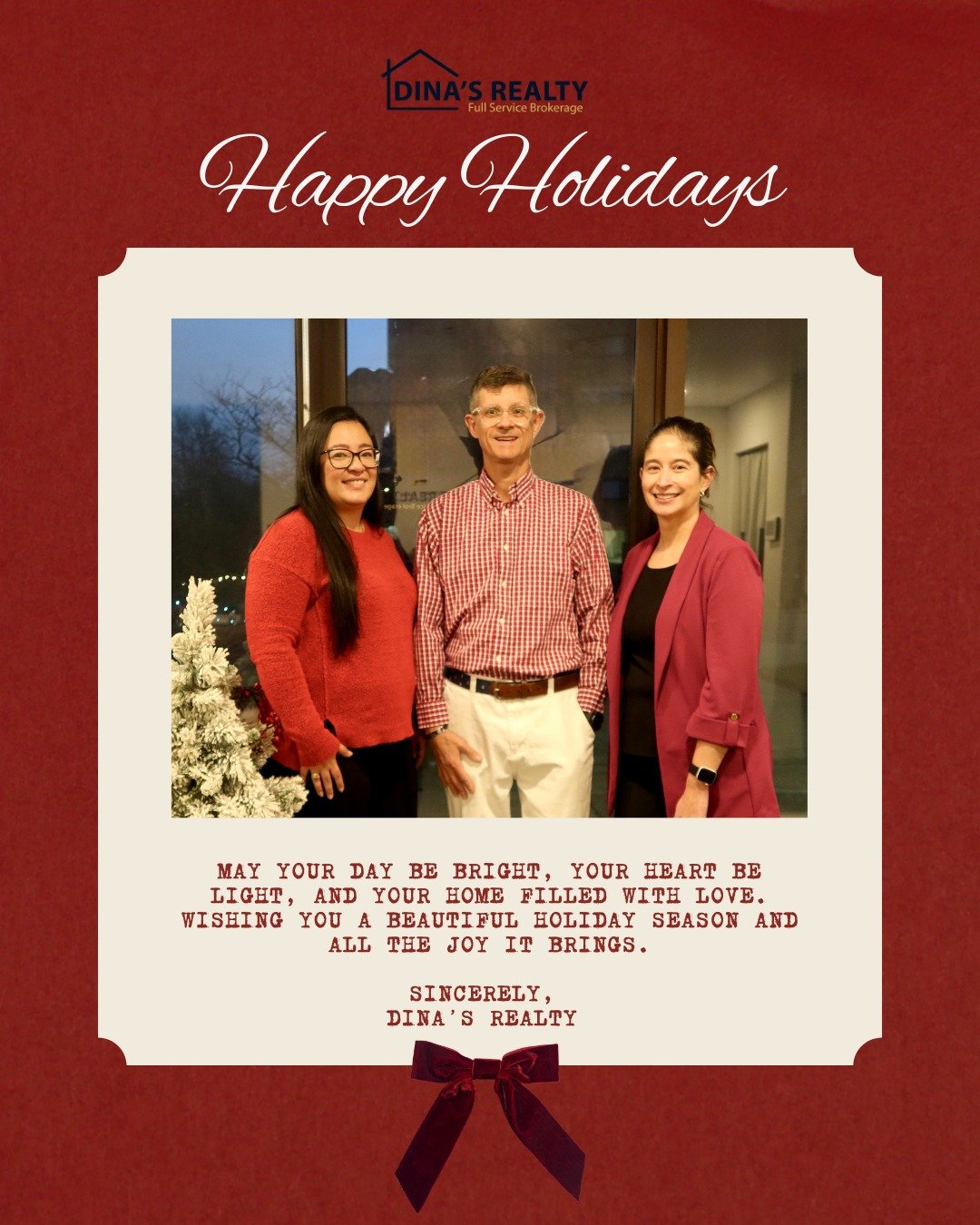 From everyone at the Dina's Realty Team, thank you for being part of our community this year. Wishing you a warm and wonderful holiday filled with joy and togetherness. 🎄✨

#dinasrealty #realestate #revererealestatae #bostonrealestate #agents #happy