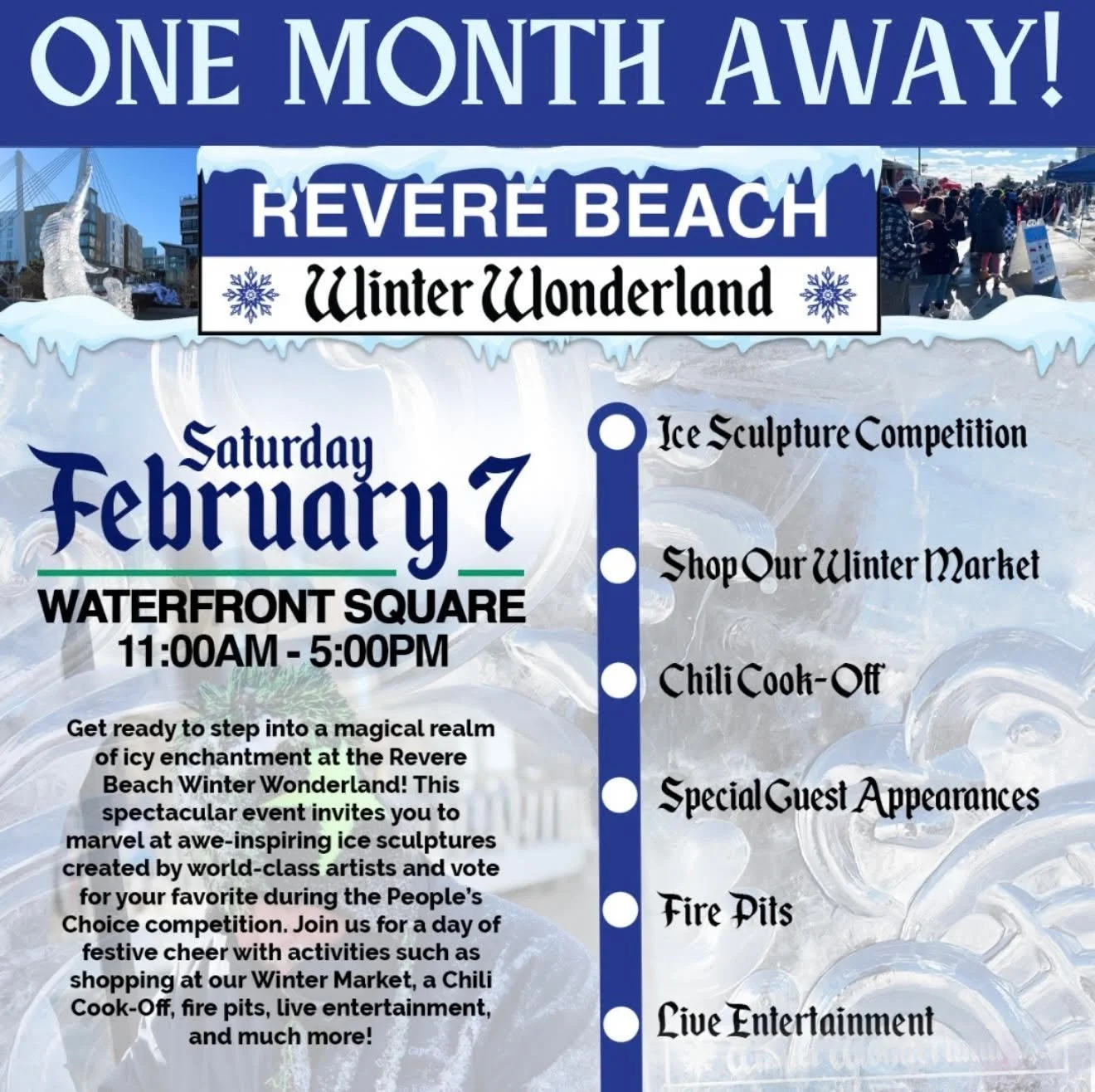 ❄ Revere Beach Winter Wonderland is one month away! A great way to have a fun day with family or friends, but also support your local community. 

#DinasRealty #RevereBeachRealEstate #BostonRealEstate #RealEstate #Community #LocalEvents #RevereBeachW