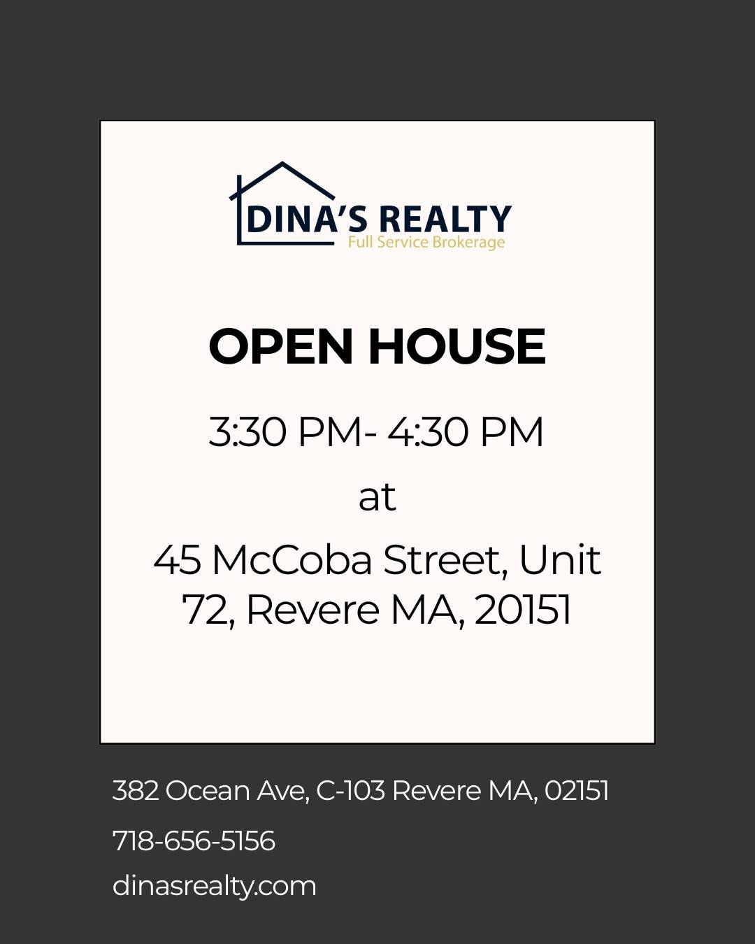 🏡Open house tomorrow for McCoba Street! Sunday 03/26. We look forward to seeing you there ‼️