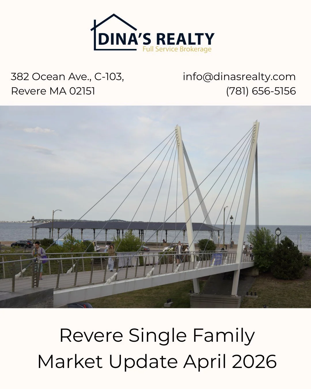 Check out the Market Update for this April for Single Family's in Revere!

Want to stay in the know about the market? Contact us today. 

📱781-656-5156 💻 info@dinasrealty.com

#DinasRealty #RevereBeachRealEstate #BostonRealEstate #Agents #Selling #