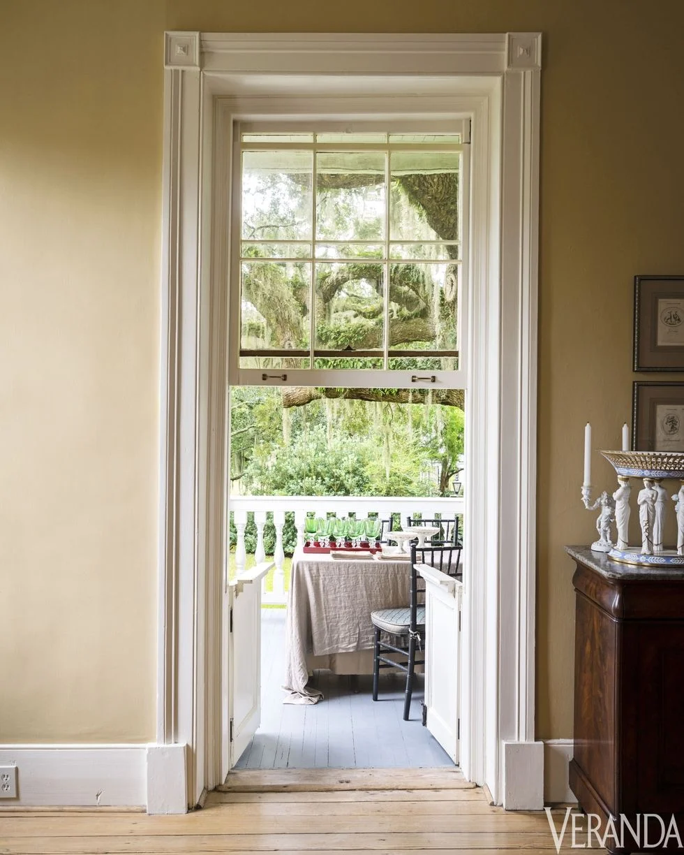 Large window opens out onto the front porch Photo captured by Veranda Magazine