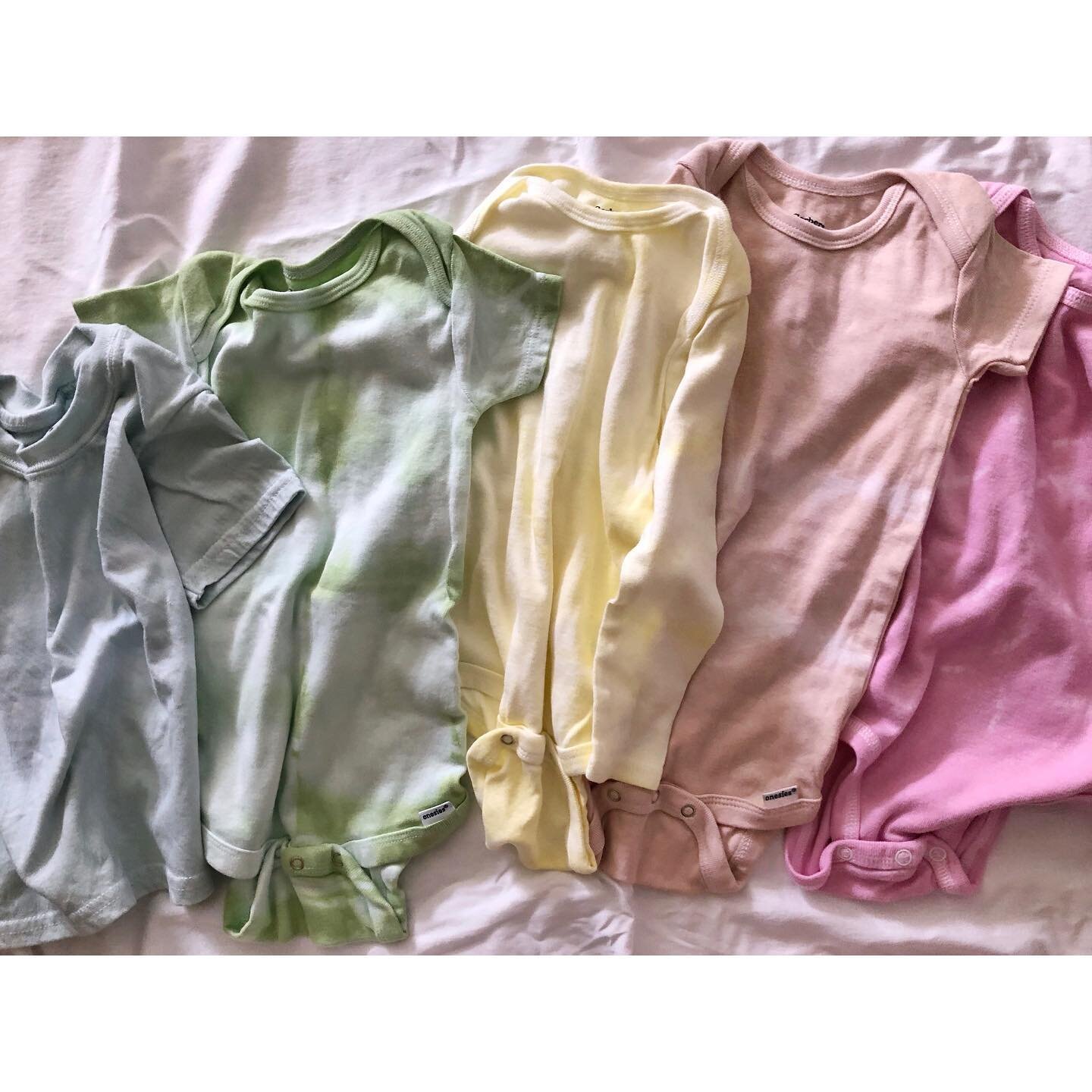 New Pastel Brights available on etsy! More coming to the shop next week! Handmade, Tie Dyed Onesies &amp; Toddler Tees.