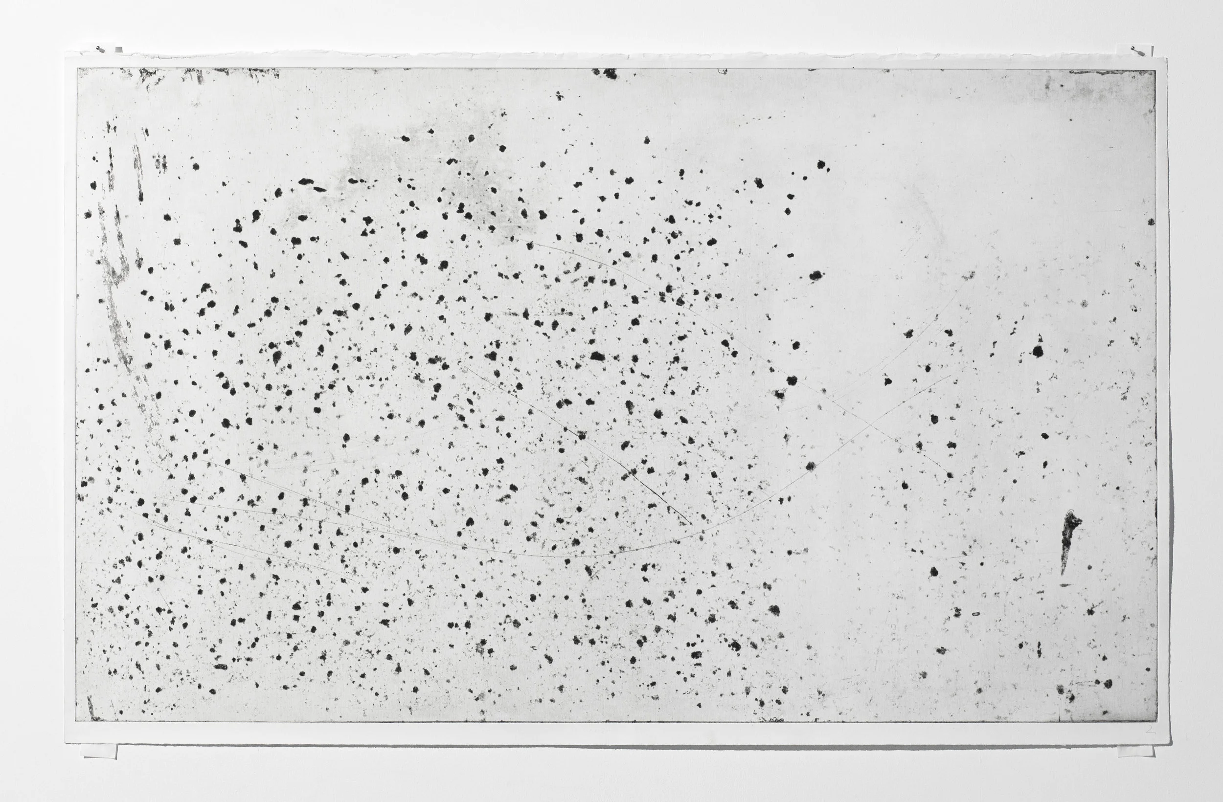 WORN BUSH PLATES Print taken from metal plate exposed to Kimberley bush for many years. 300 gsm Hahnemuhle paper