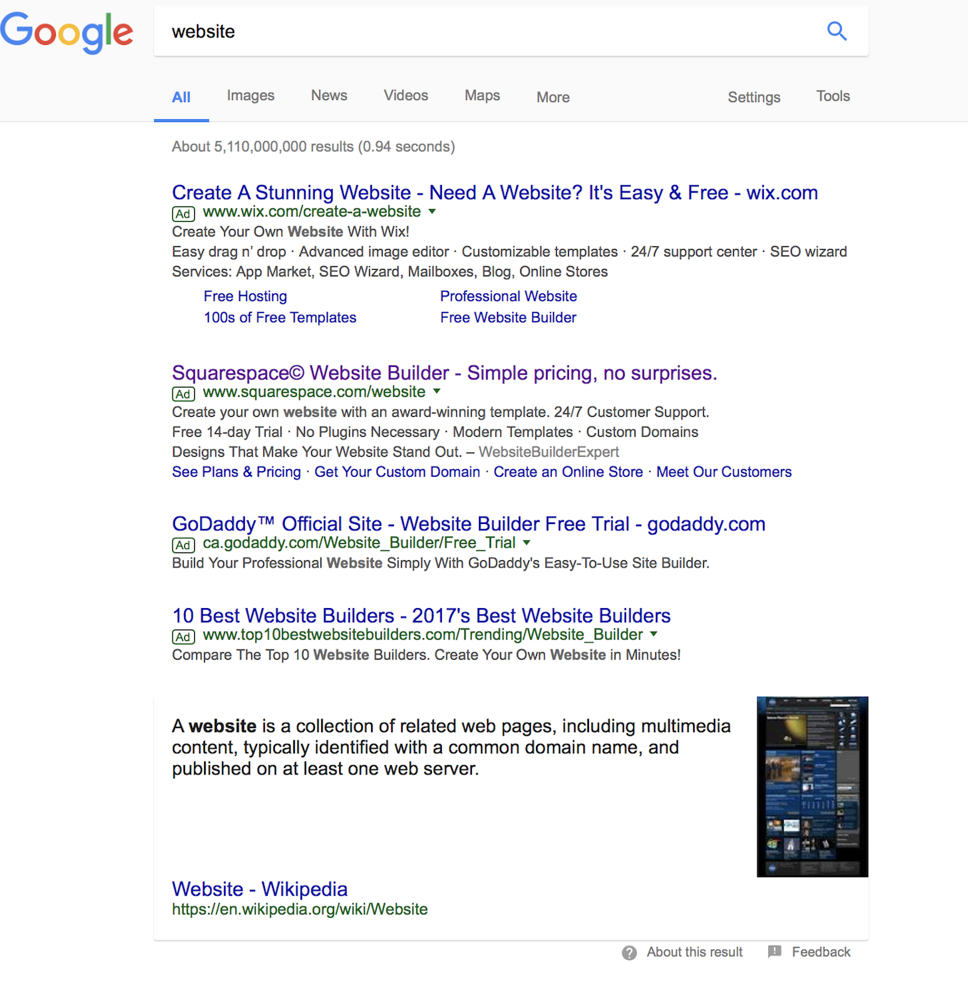 fig 2., native advertising on google
