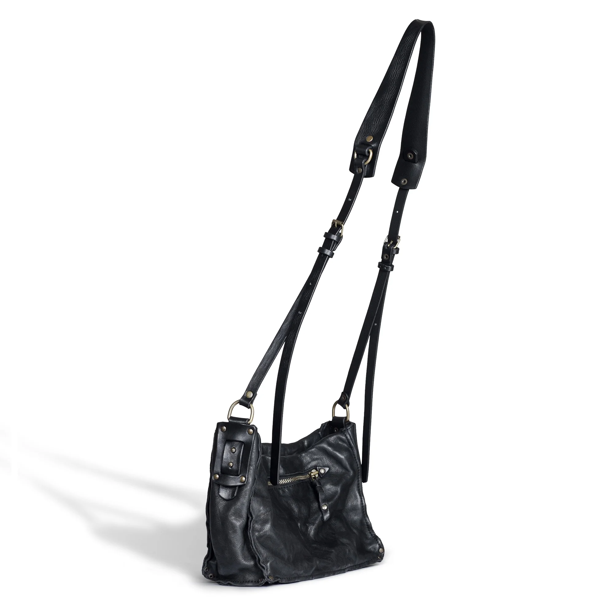 Muto Black Shoulder Bag - TEO+NG