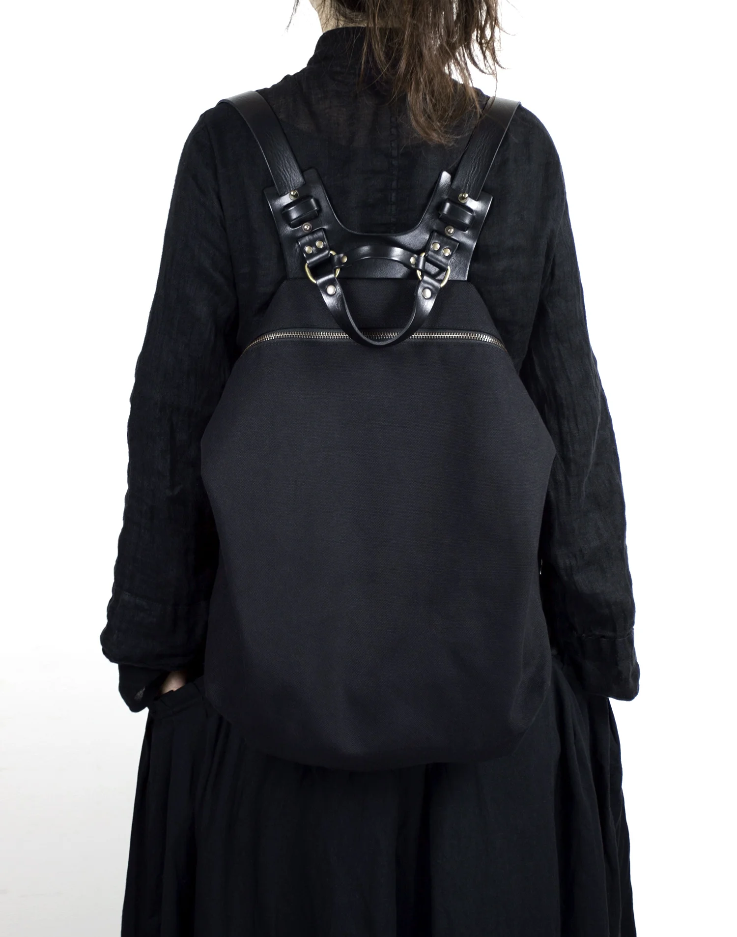 Spiro T Black Canvas Backpack - TEO+NG