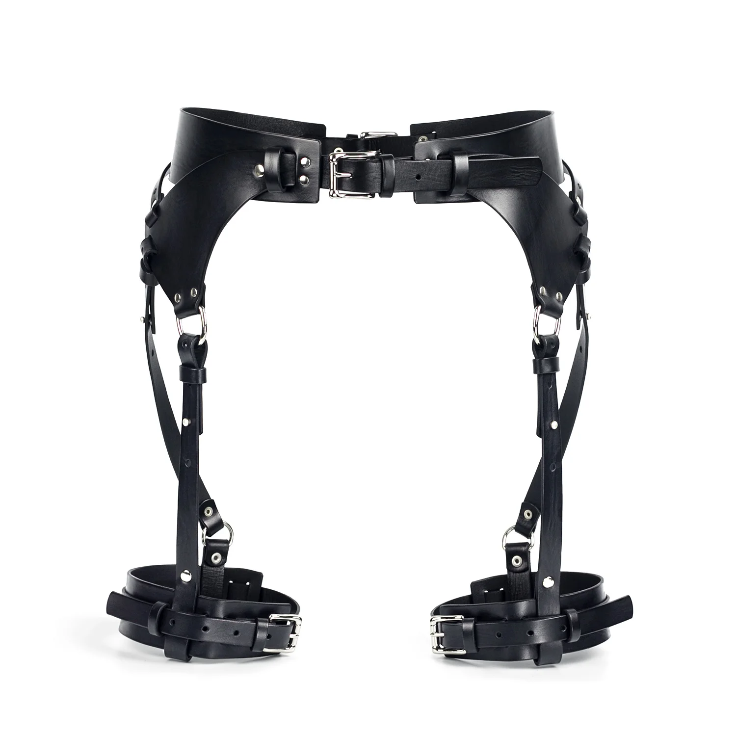Myles Black Garter Belt with Punch - TEO+NG