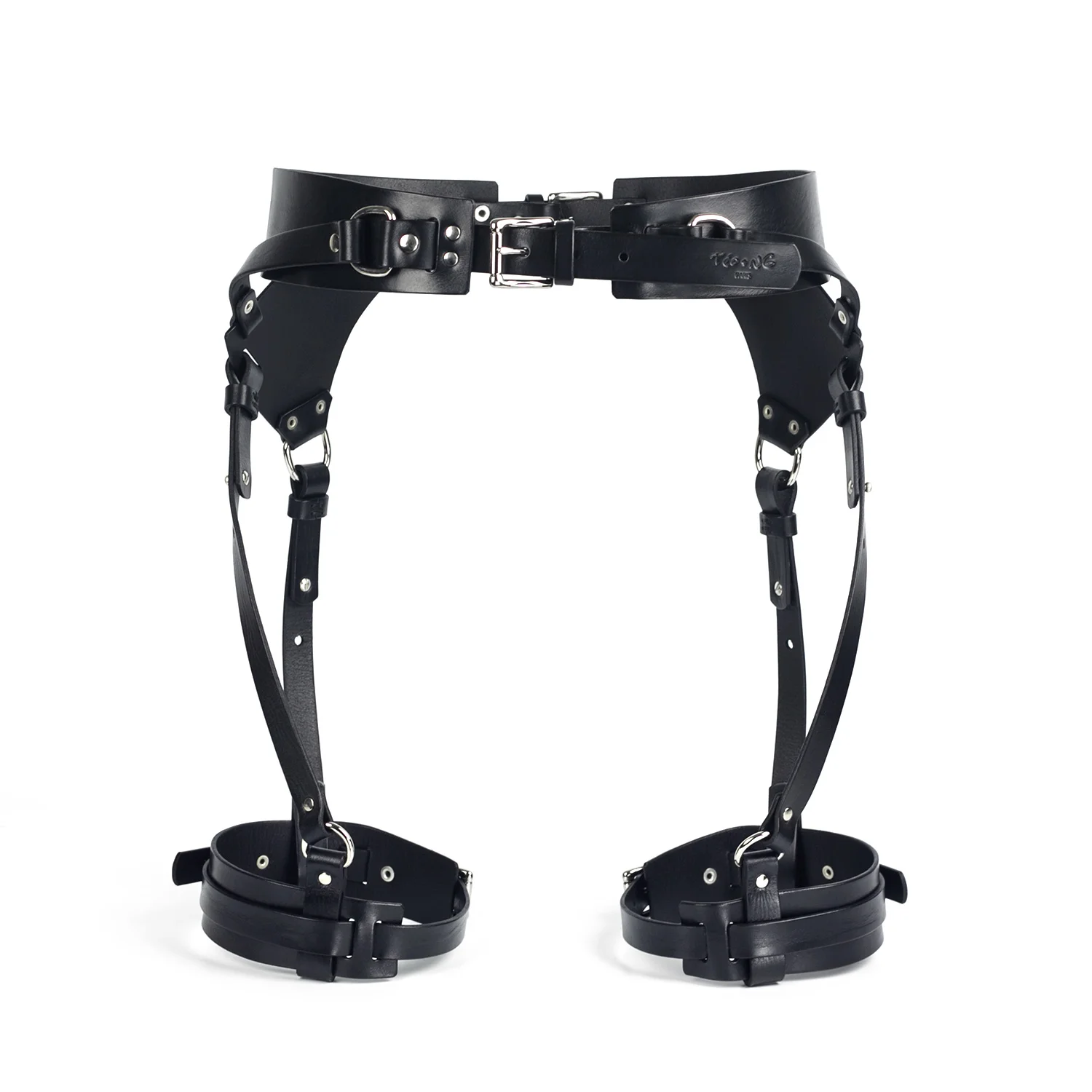 Myles Black Garter Belt with Punch - TEO+NG