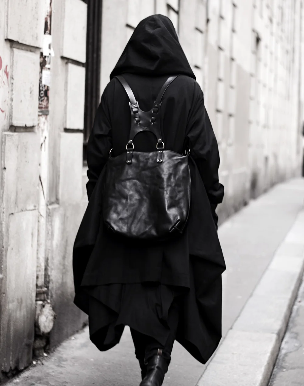 black leather harness backpack Mikko Black Leather Harness Backpack — TEO+NG — TEO+NG