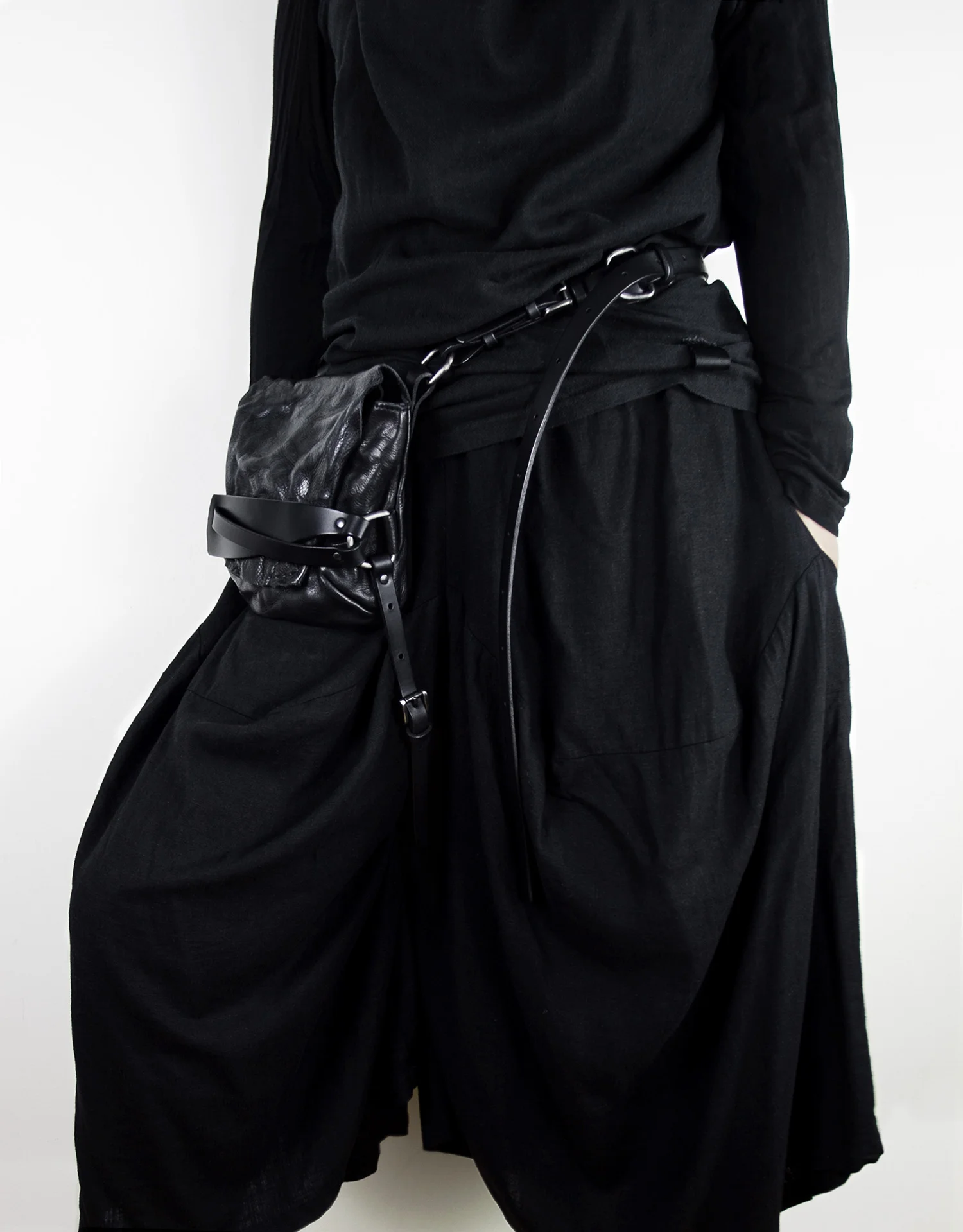 Alexis Black Belt / Shoulder Bag - TEO+NG