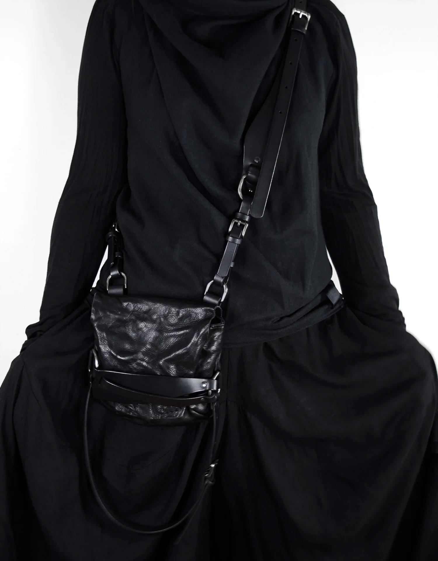 Alexis Black Belt / Shoulder Bag - TEO+NG