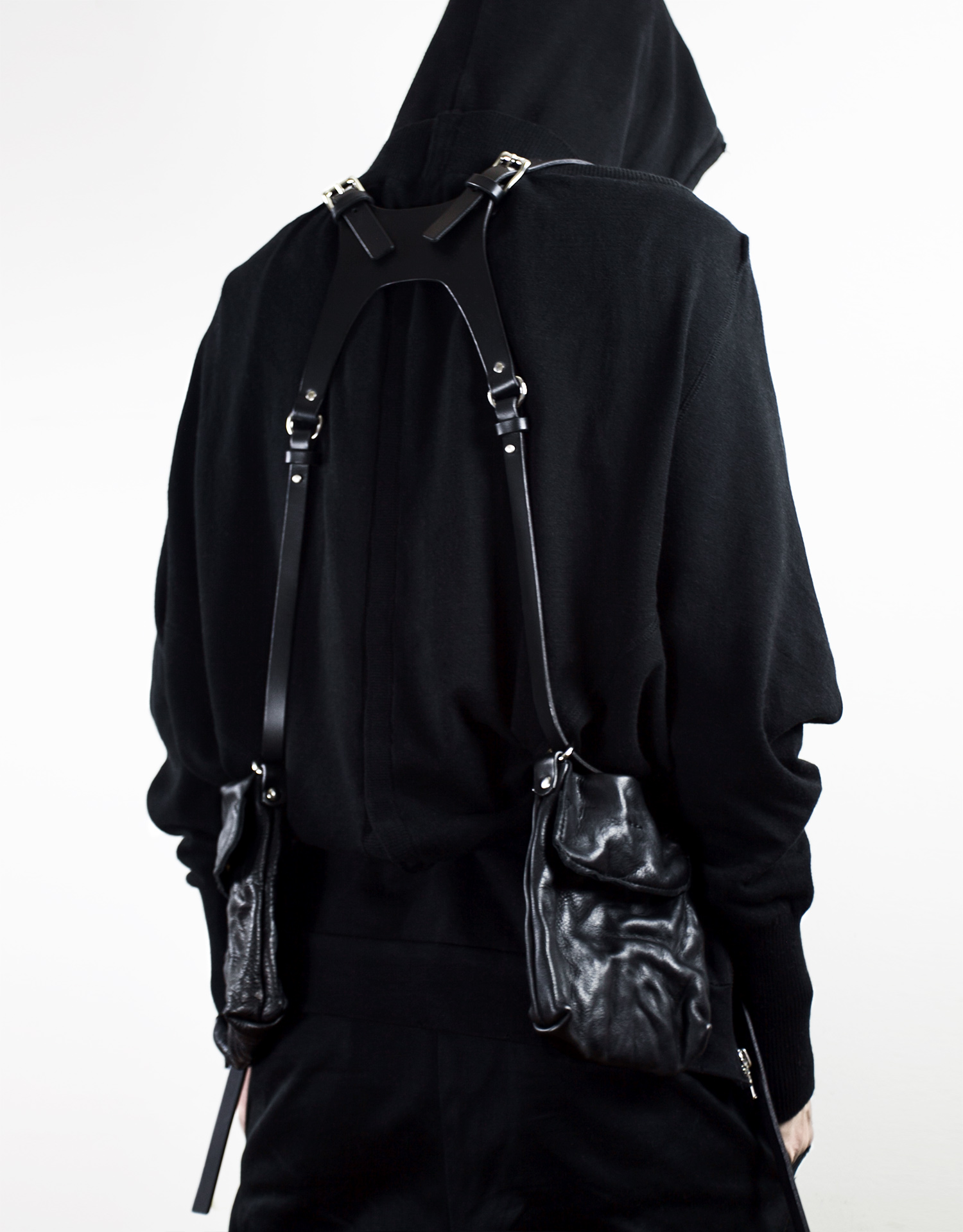 Mika Black Harness Pouches - TEO+NG