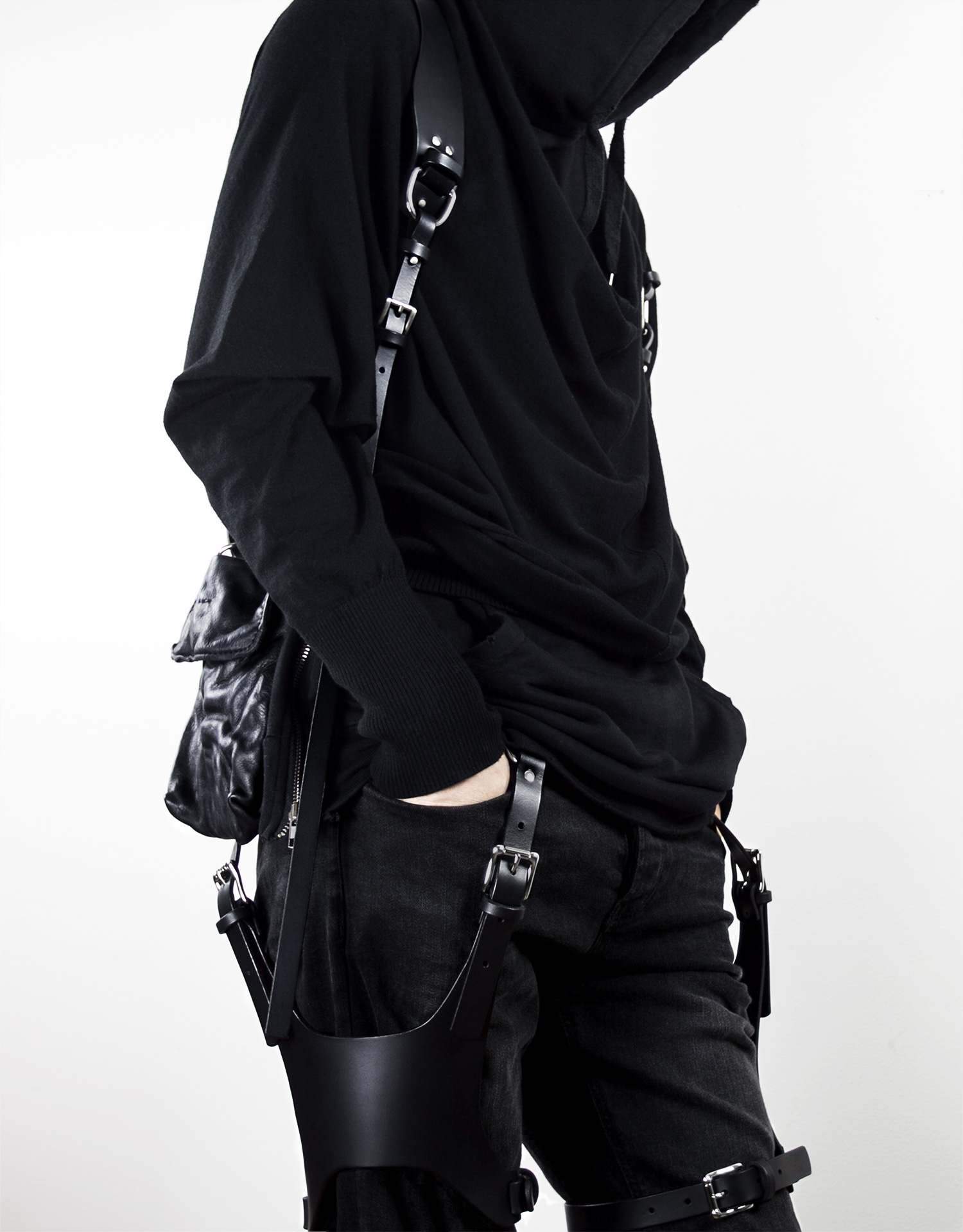 Akuma Black Garter Belt - TEO+NG