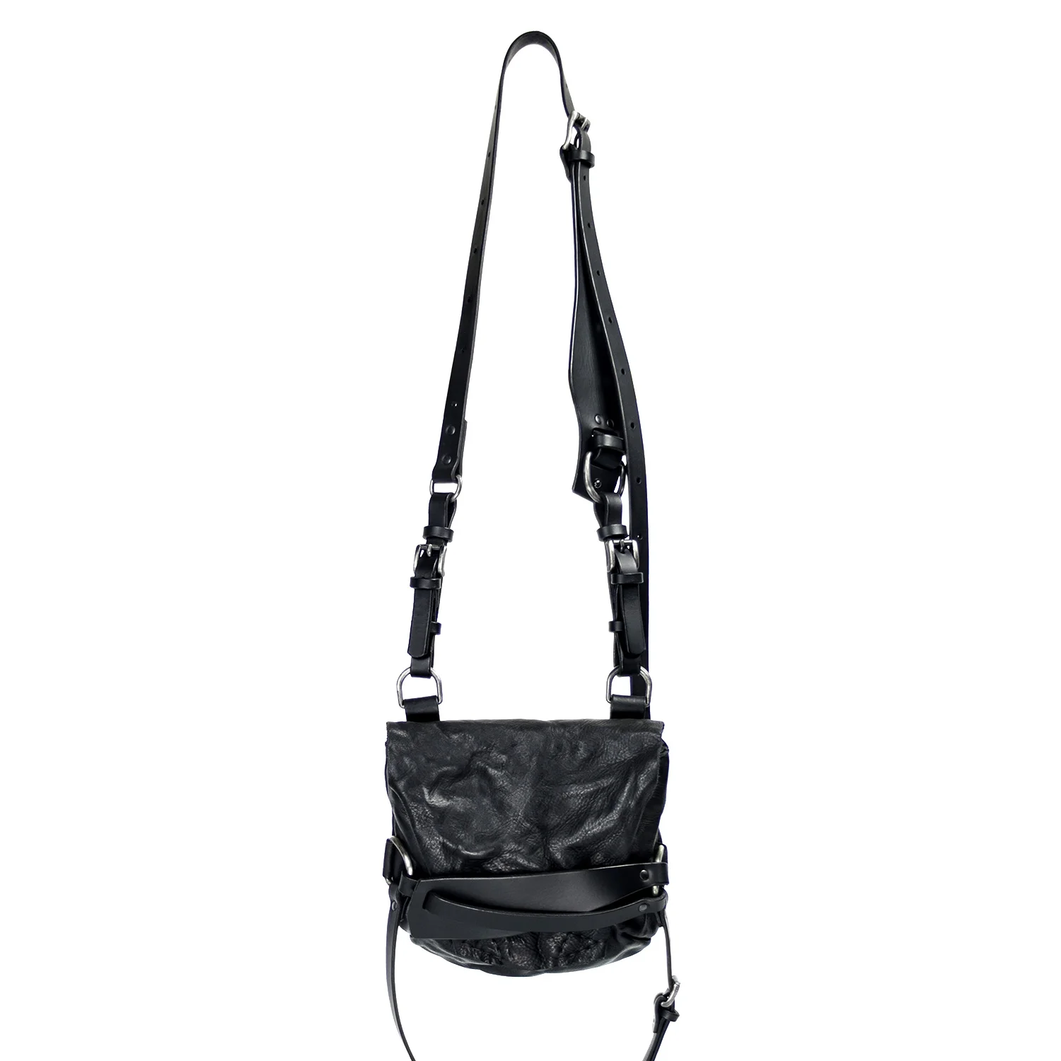 The Alexis Black Harness Belt / Shoulder Bag - TEO+NG