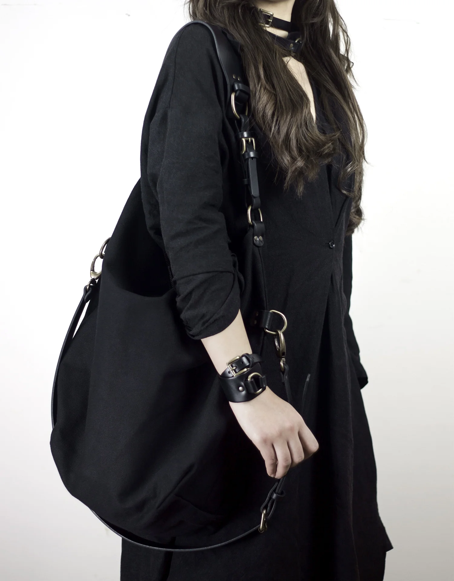 Shen Black Canvas Bag - TEO+NG