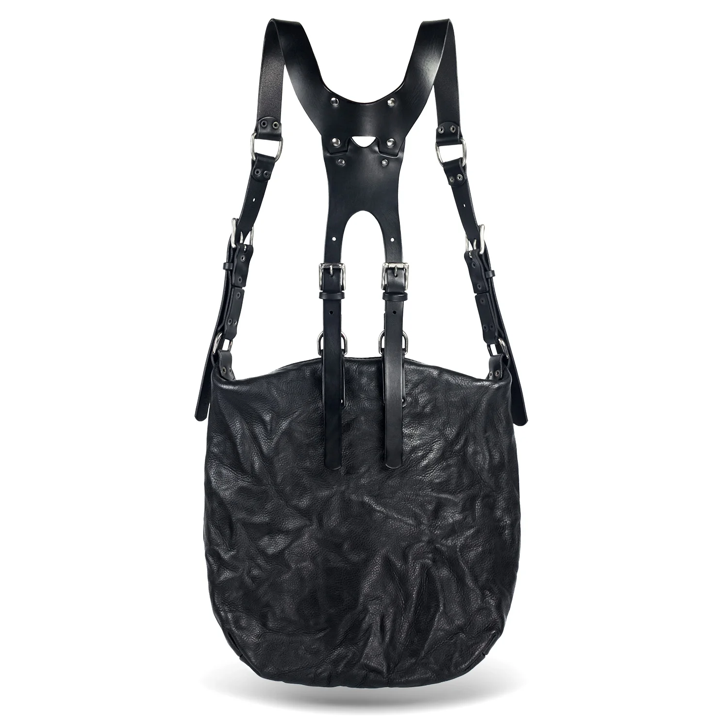 MAEKO BLACK HARNESS BACKPACK - TEO+NG