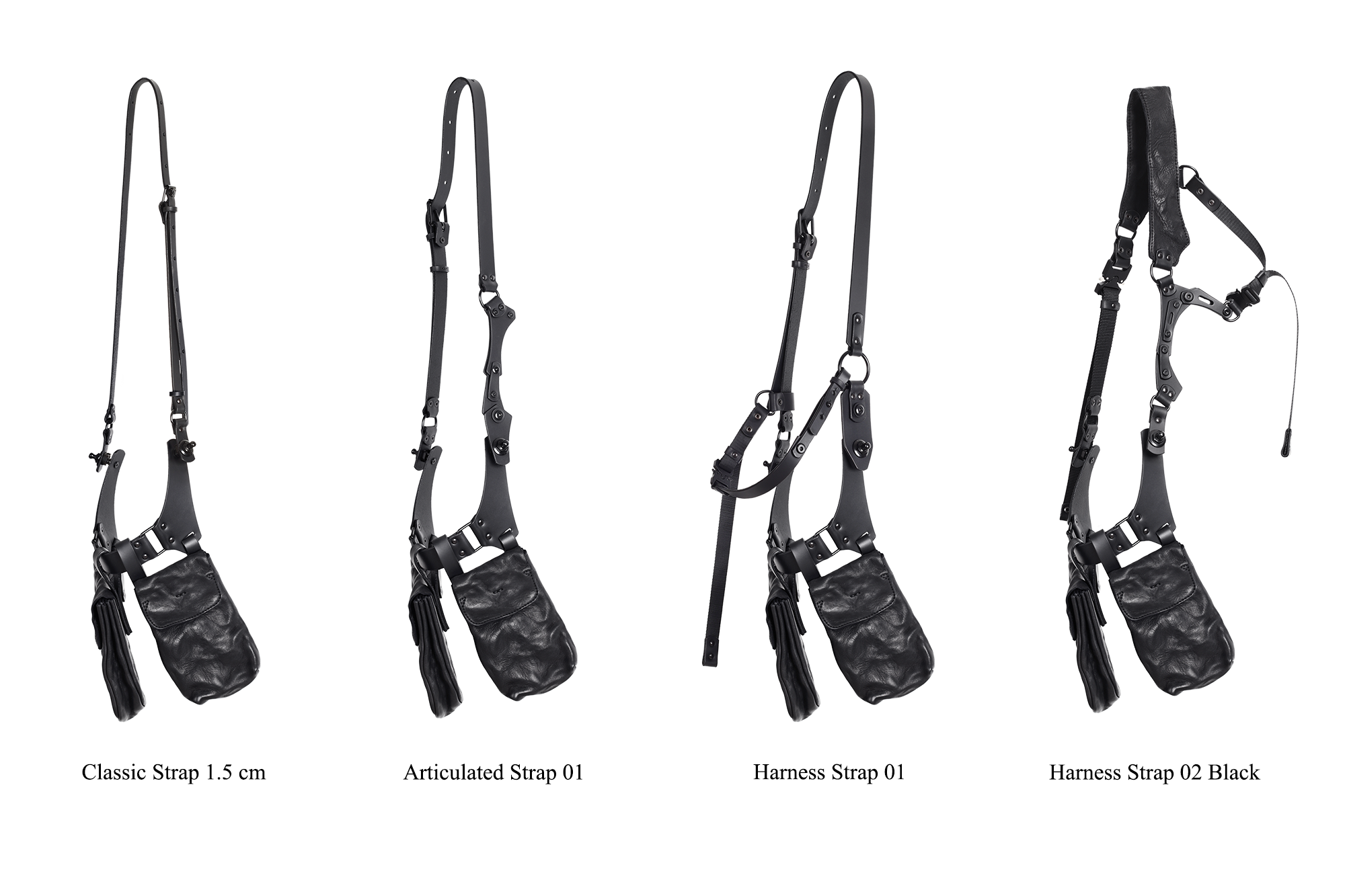 MOO L Black Double Pouch Bag Strap TEO+NG.png