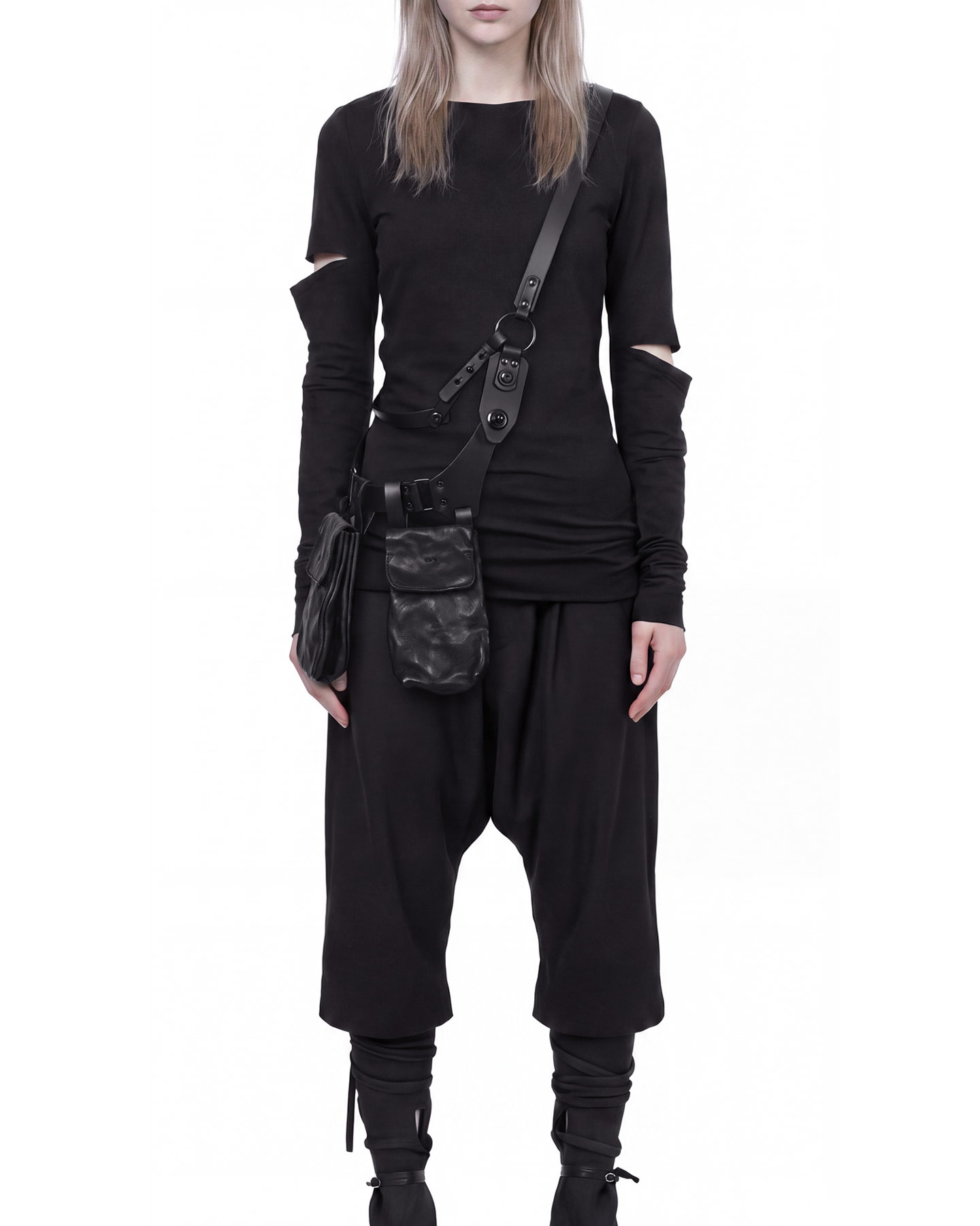 MOO L Black Double Pouch Bag TEO+NG 3---.png