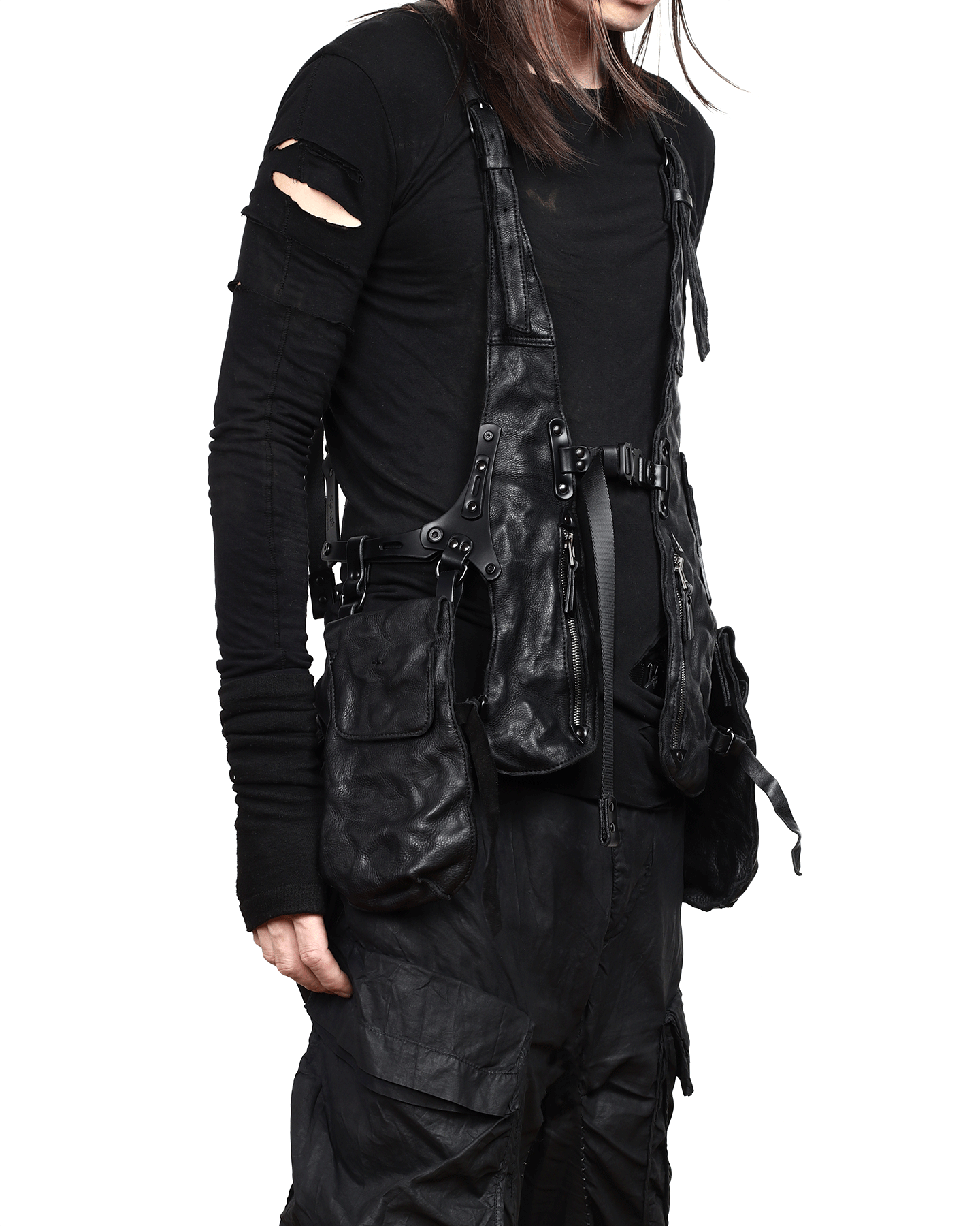 LEES BLACK VEST BAG TEO+NG