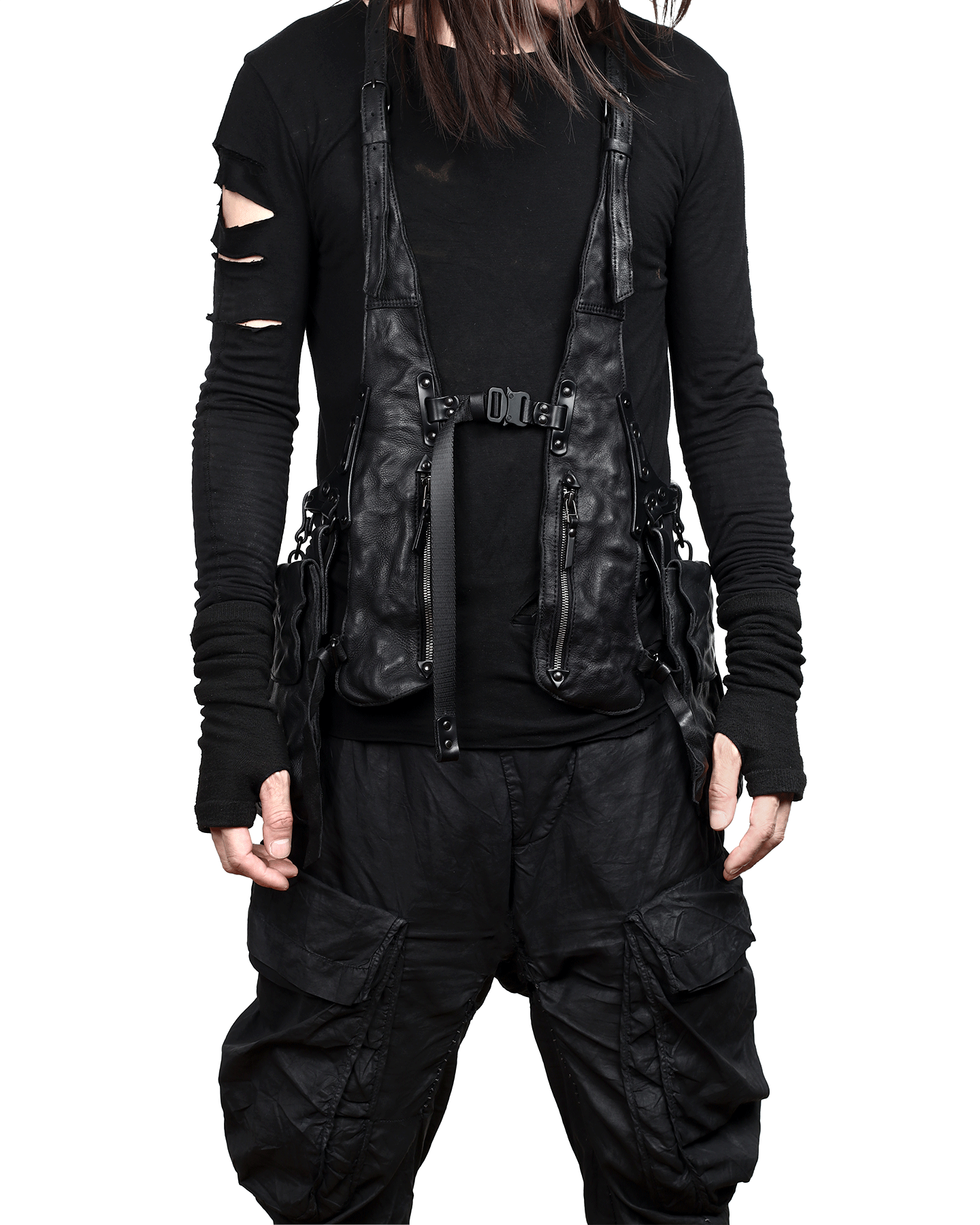 LEES BLACK VEST BAG TEO+NG